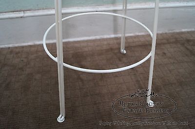 Mid Century Modern Set of 3 Painted Metal Bar Stools