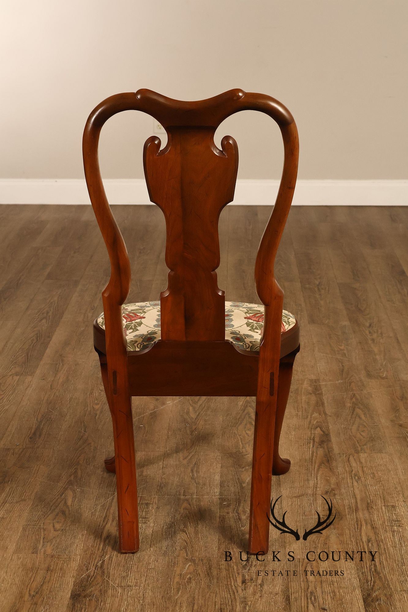 Saybolt Cleland Queen Anne Style Walnut Side Chairs, Pair
