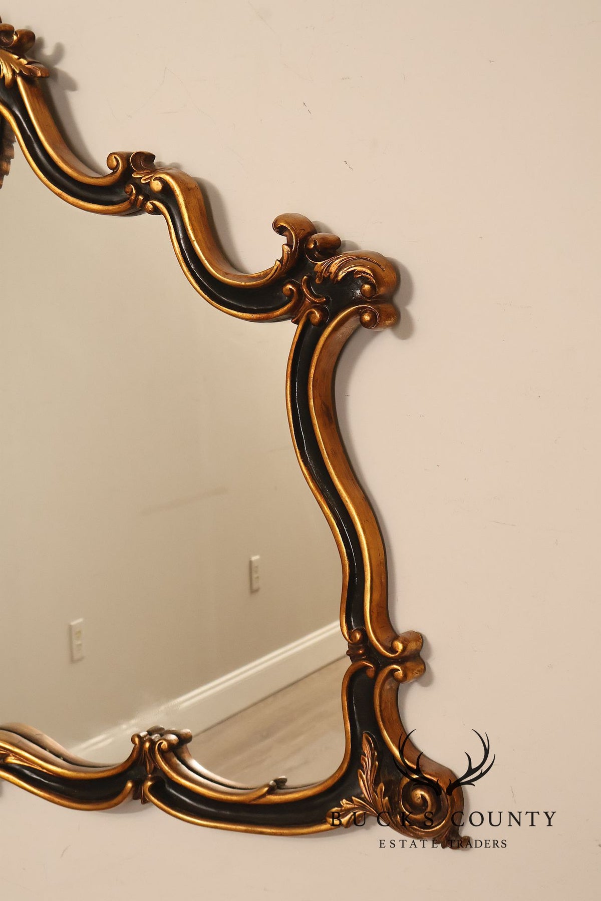 Rococo Style Large Carved Giltwood Wall Mirror