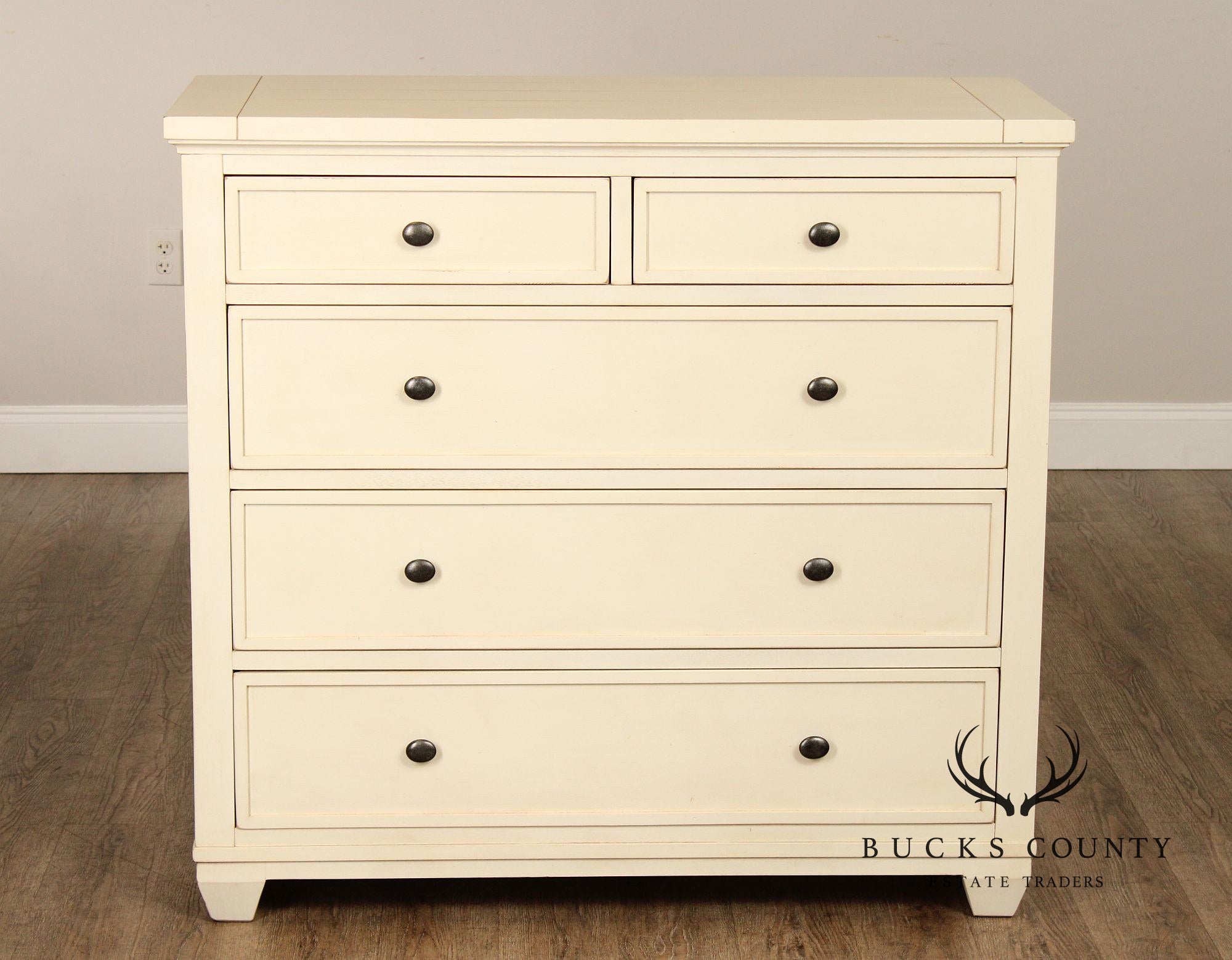 Ethan Allen Reeves Painted Tall Dresser