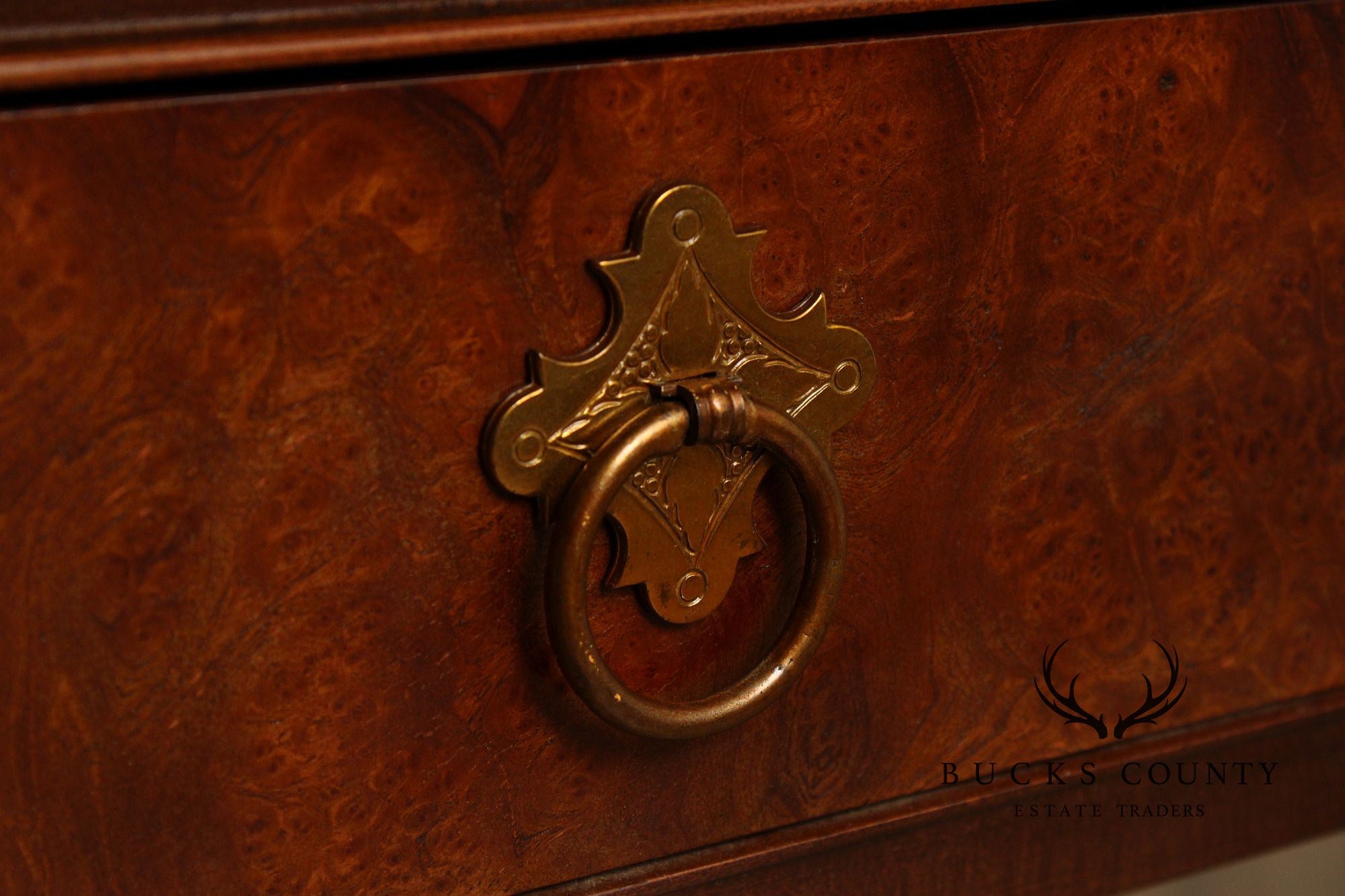 Baker Queen Anne Style Vintage Walnut Writing Desk