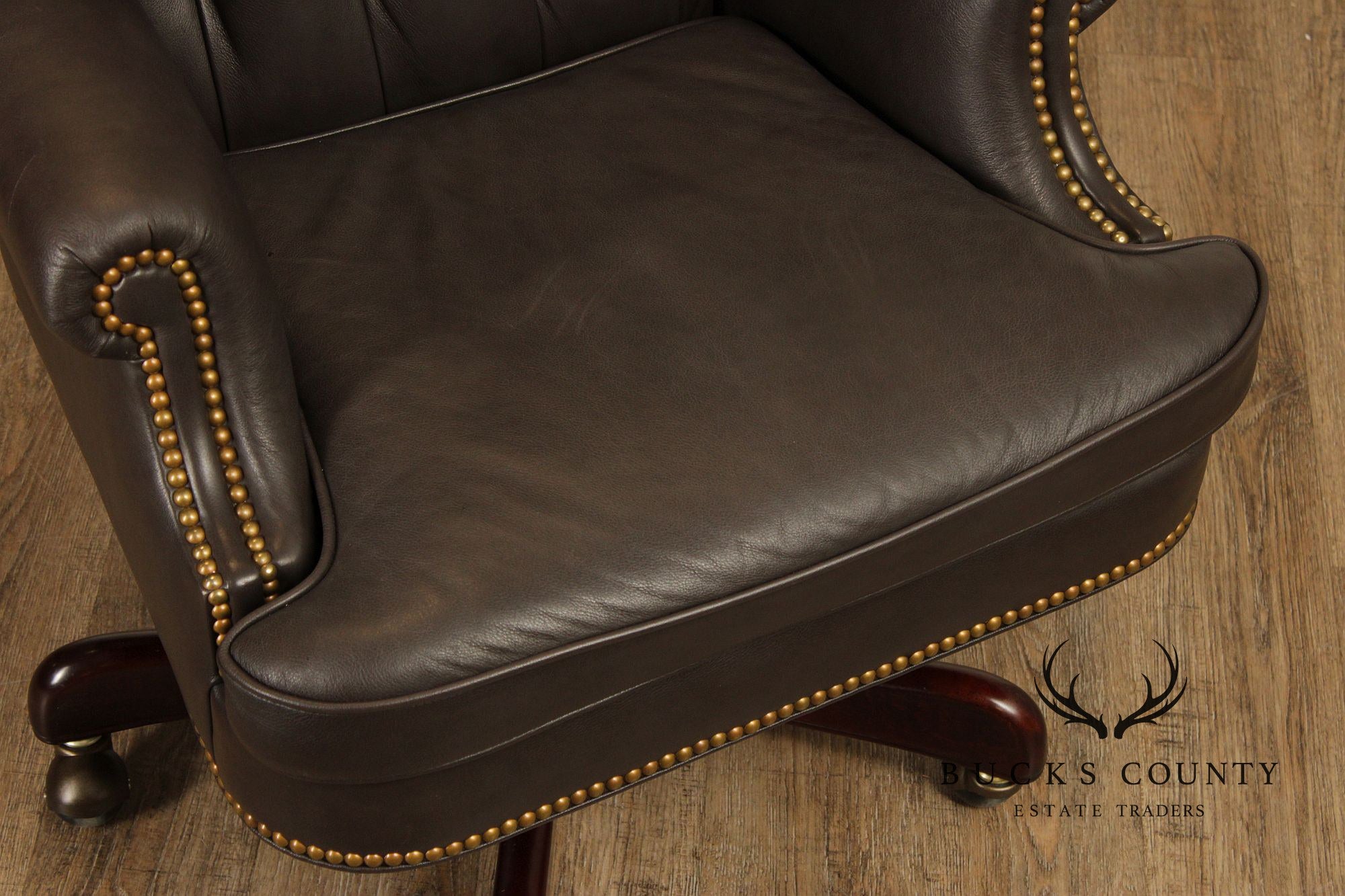 Hancock and  Moore 'Berwind' Tufted Leather Executive Office Chair