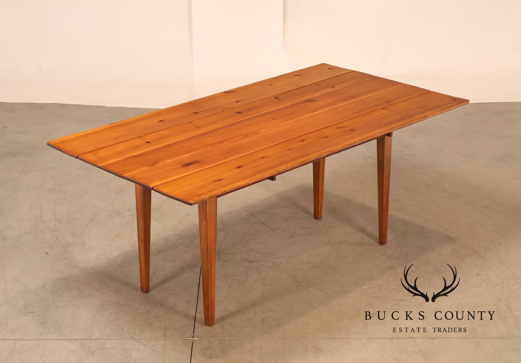 Stephen Von Hohen Primitive Pine Drop Leaf Dining Table
