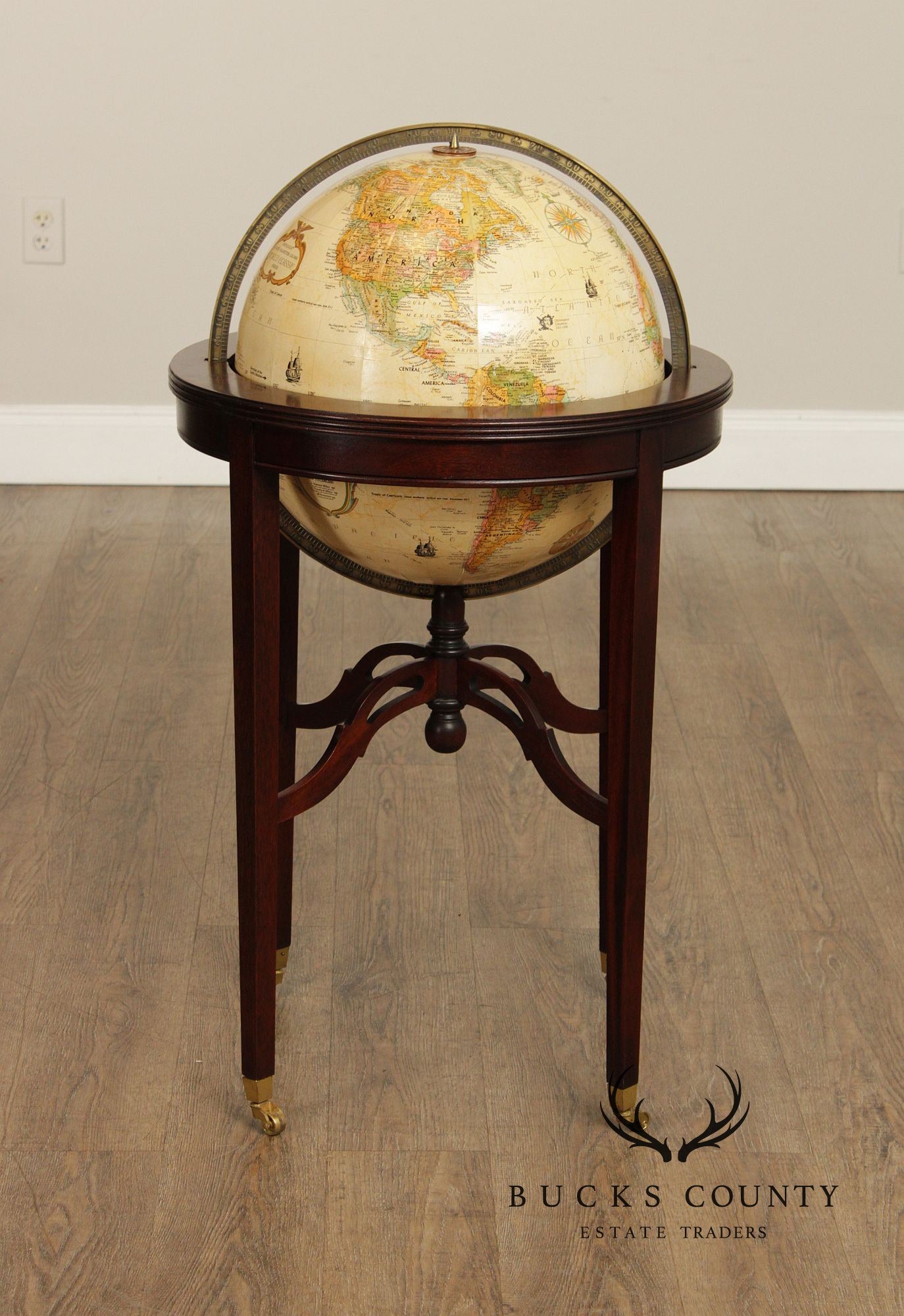 Replogle Standing Floor Globe in Mahogany Stand