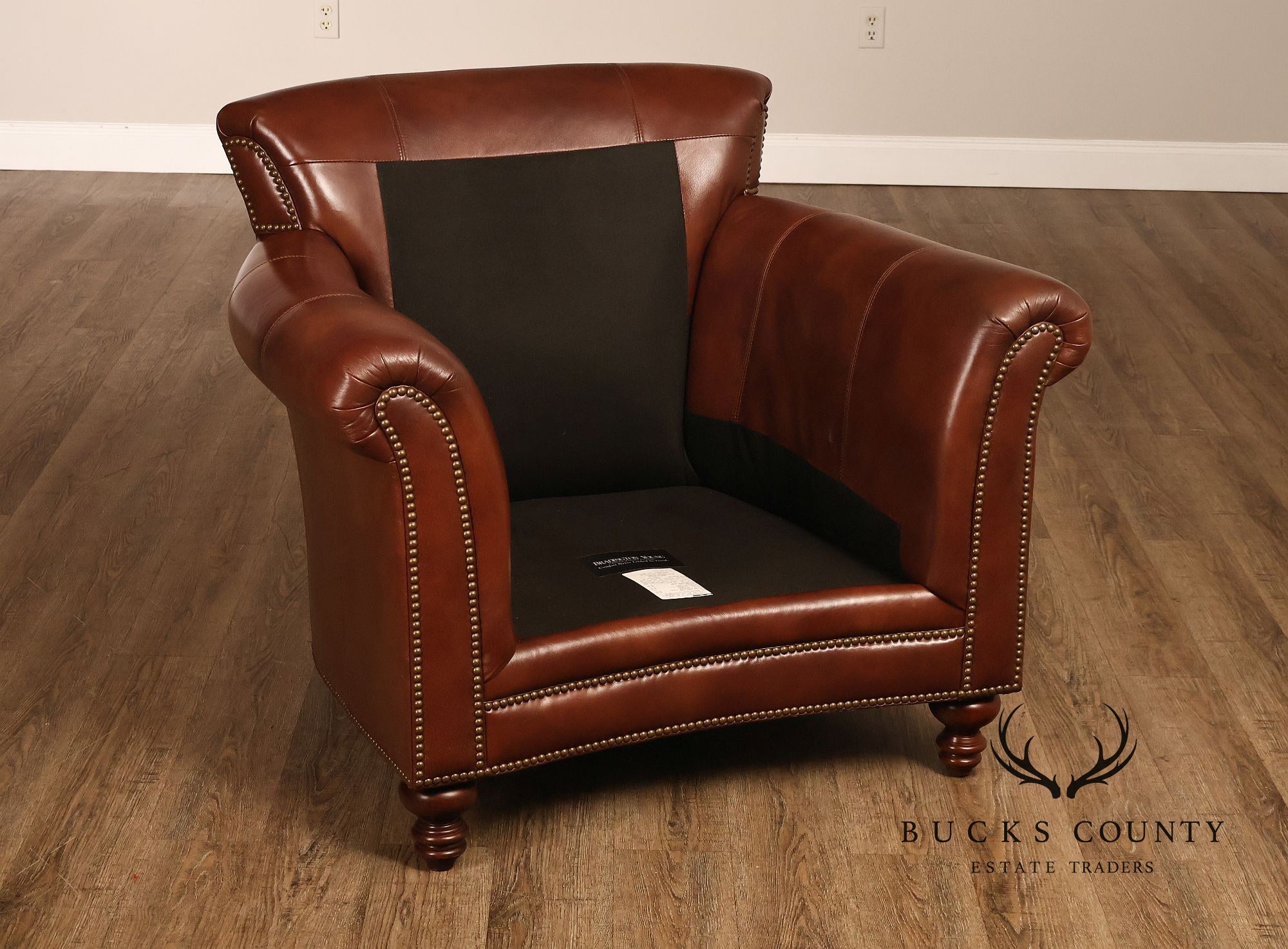 Bradington Young Traditional Style Leather Stationary Chair