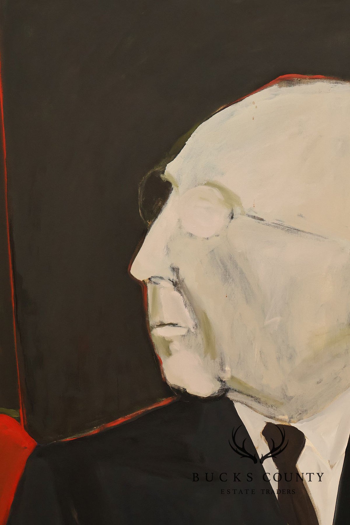 Anne Cooper Dobbins Oil Painting, 'A Stern Father and His Spouse'