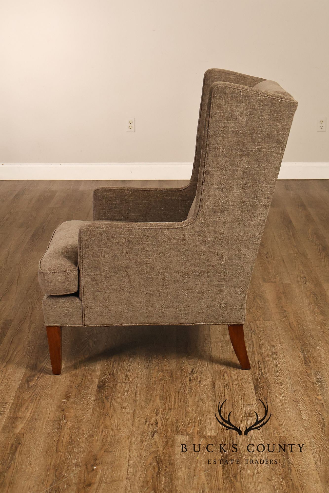 Hickory White Transitional Style Pair of High Back Wing Chairs