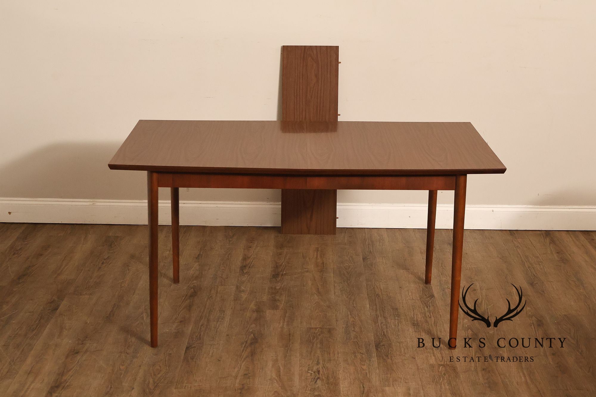 Mid Century Modern Walnut Expandable Dining Table