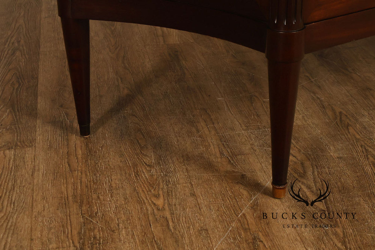 Louis XVI Style Fitted Marble Top Three-Drawer Commode
