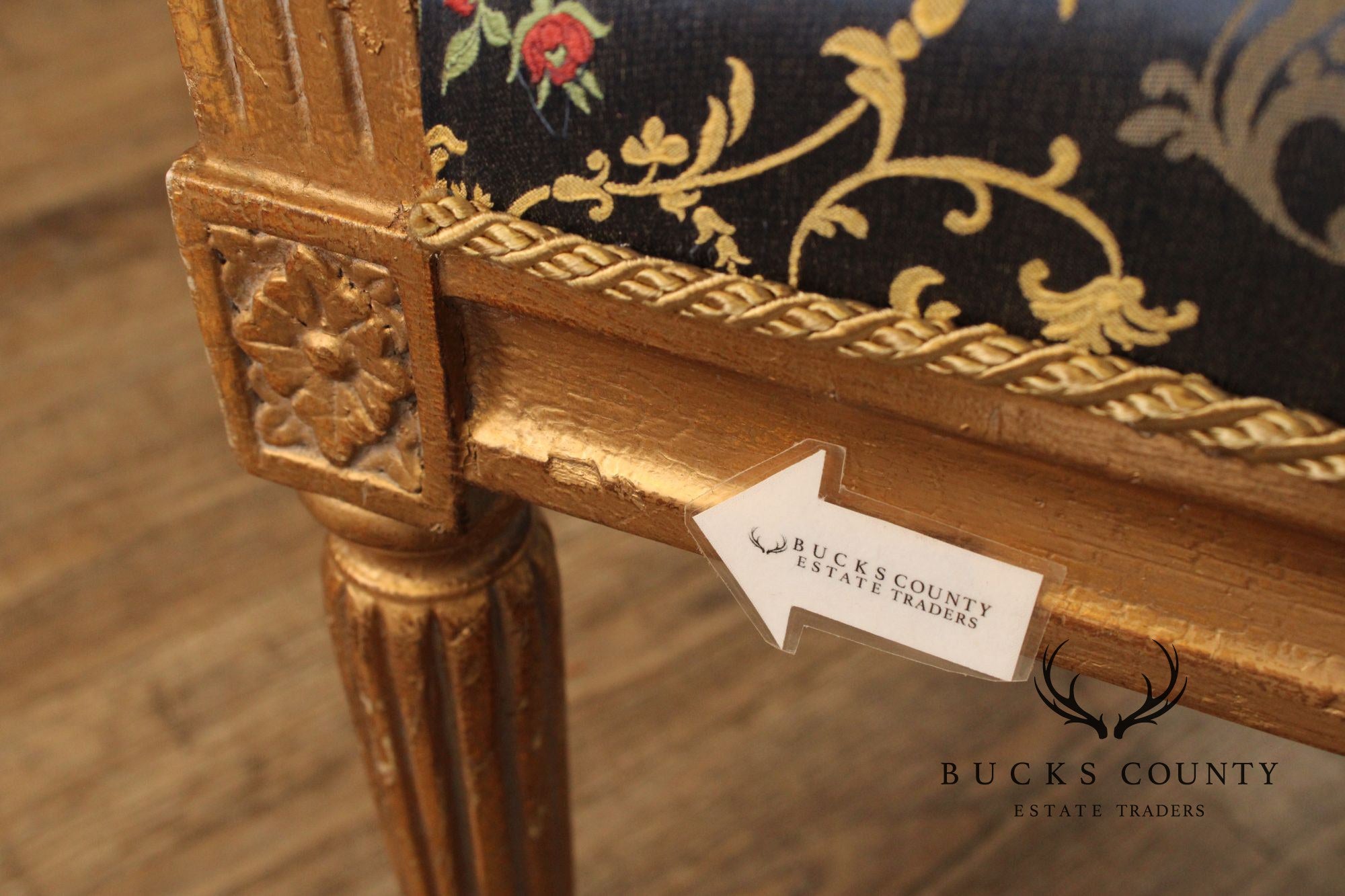 French Louis XVI Style Custom Quality Giltwood Settee