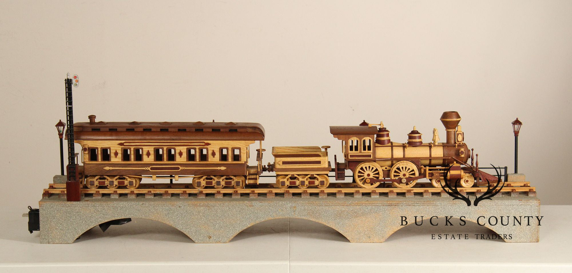 Philip Jacoby Carved Wood Model Train