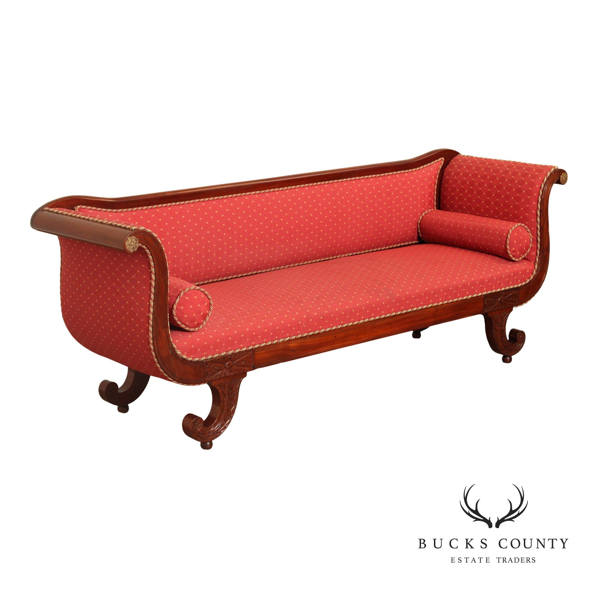 Antique American Classical Mahogany Sofa