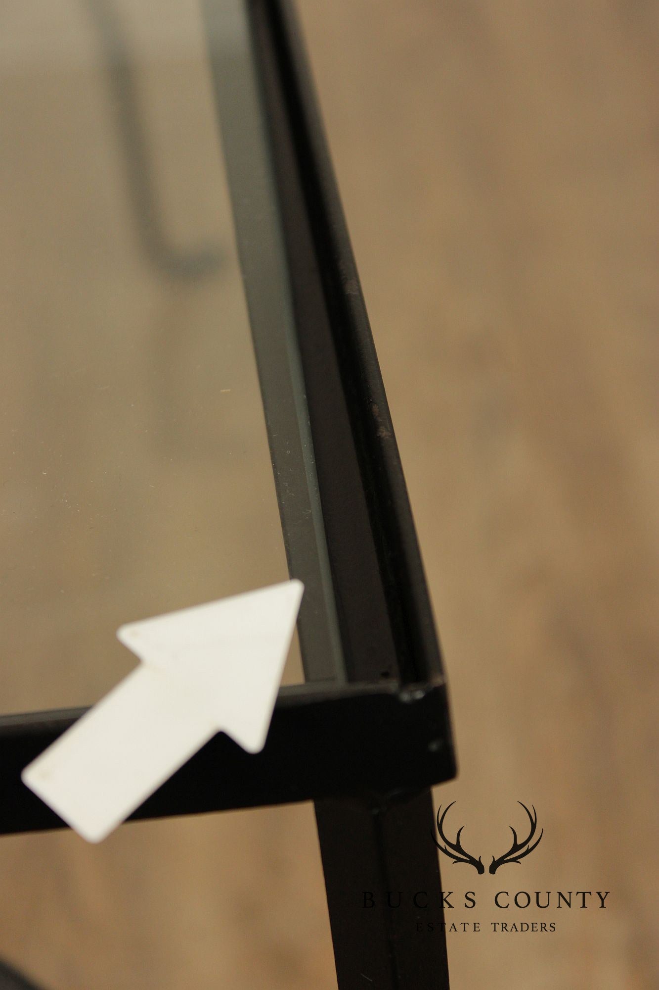 Salterini Style Wrought Iron & Glass Rectangular Console Table