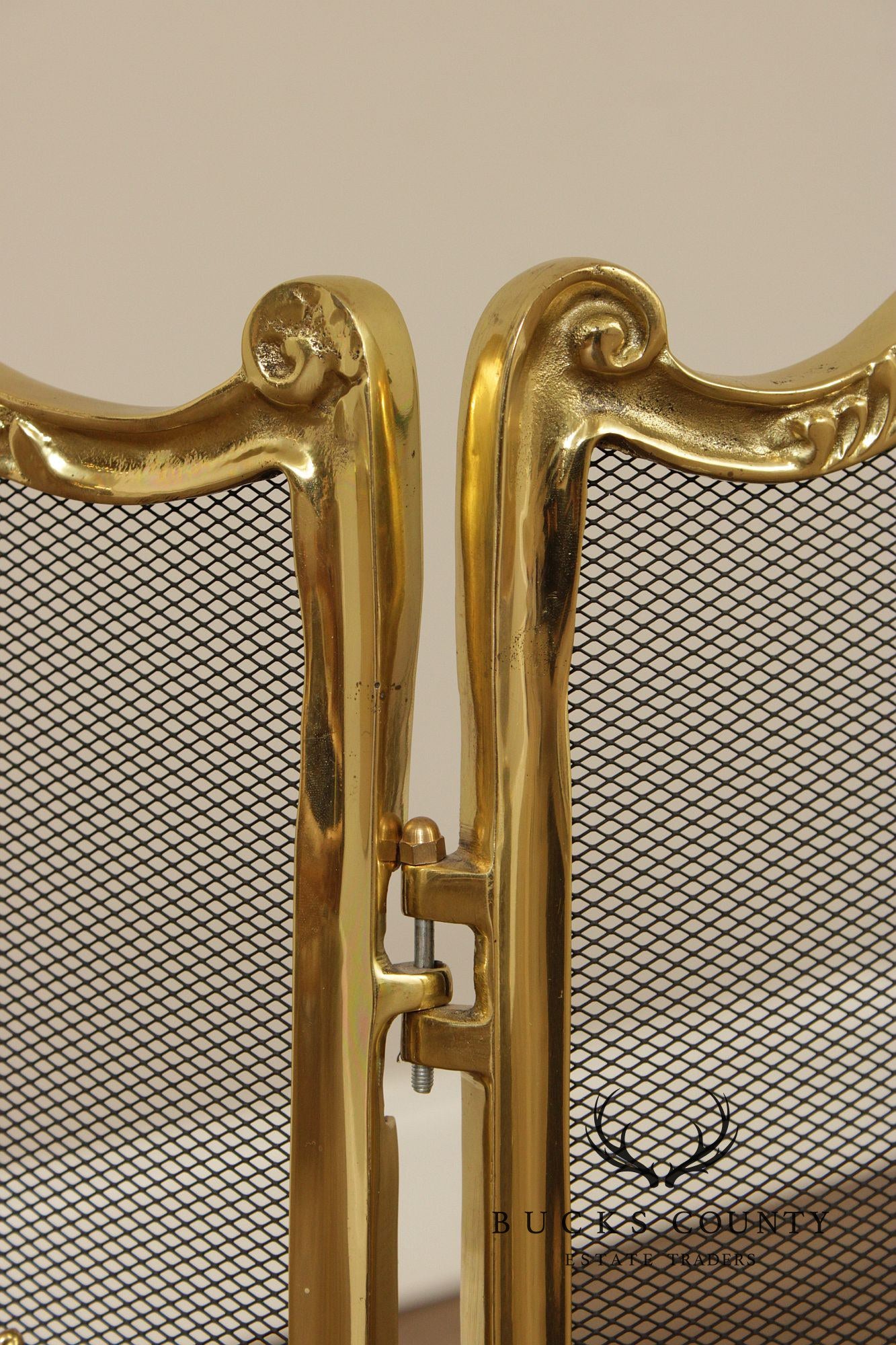 Rococo Style Quality Brass Fireplace Screen