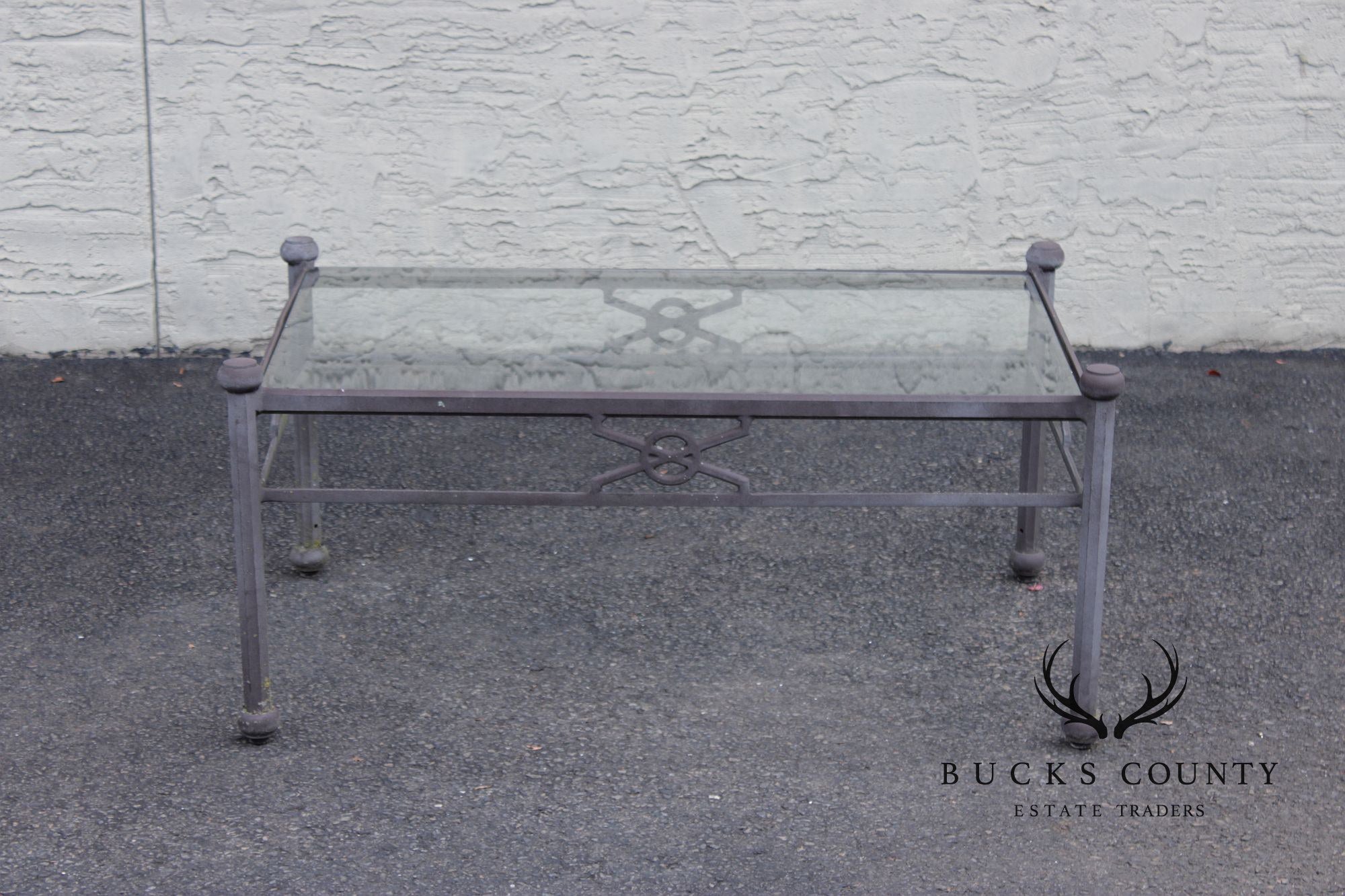 Woodard Delphi Cast Aluminum Glass Top Coffee Table