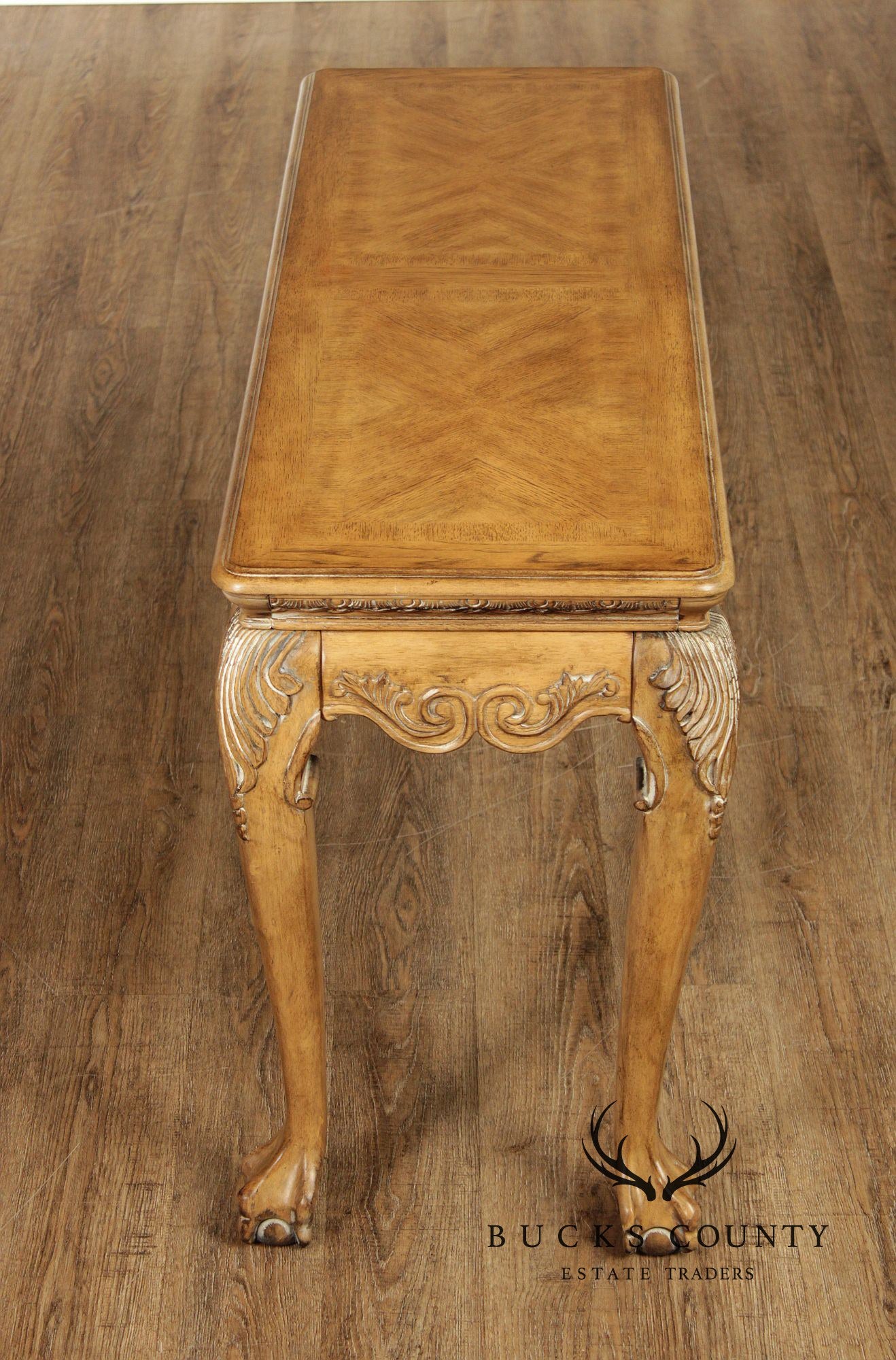Chippendale Style Carved Console Sofa Table