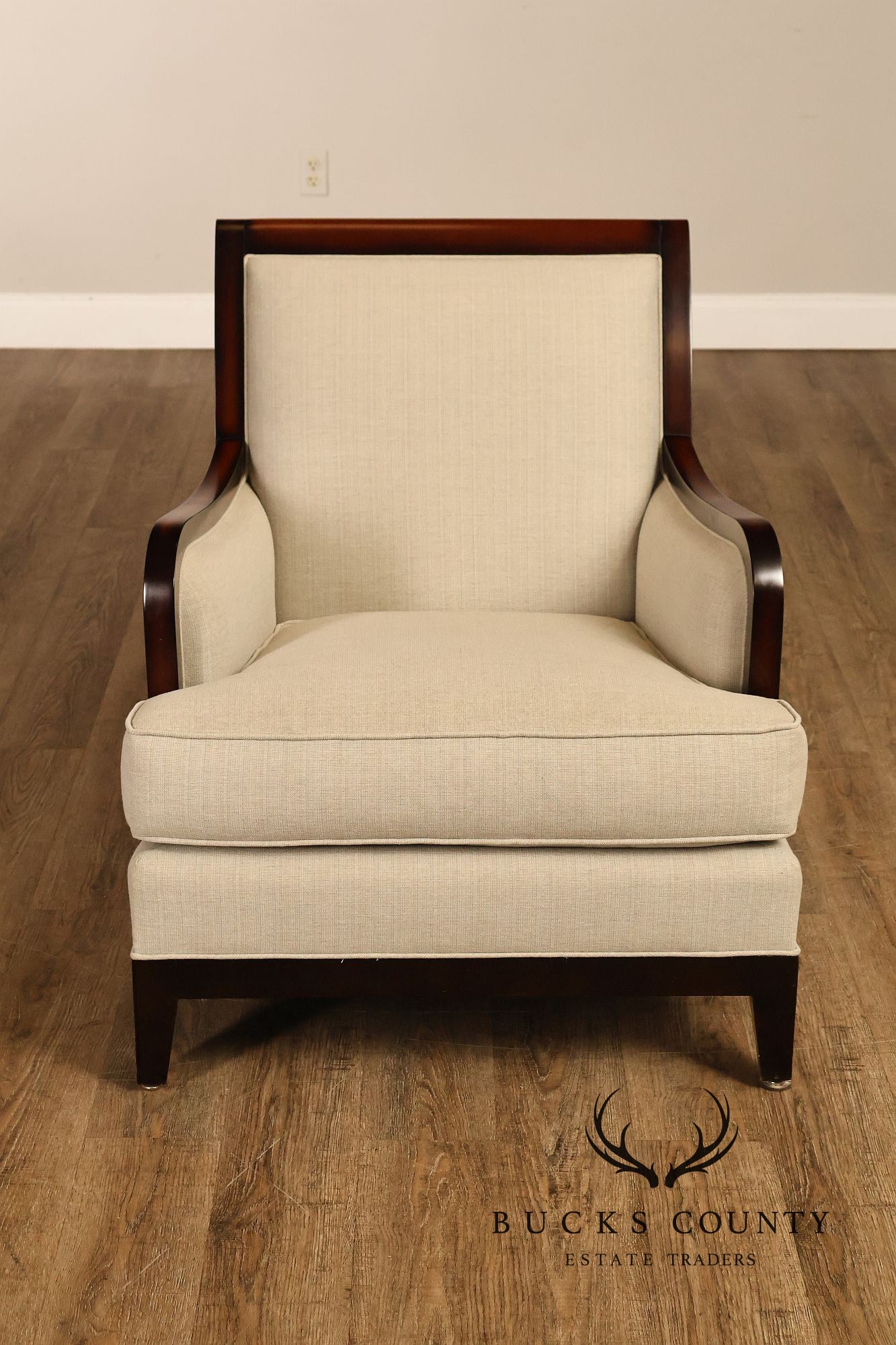 Baker Milling Road Collection Pair Of Transitional Lounge Chairs