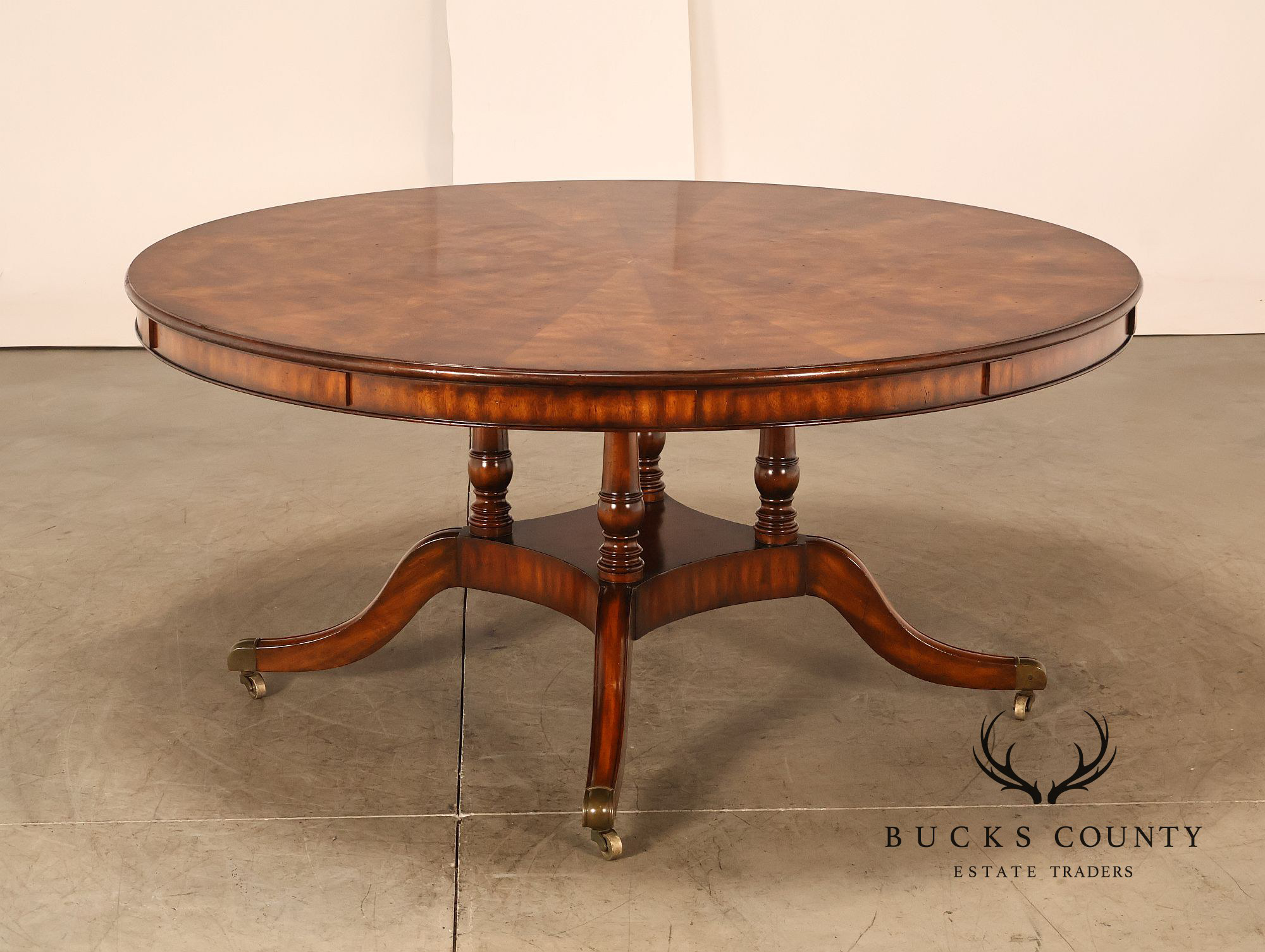 Maitland Smith 'Roundabout' Mahogany Expandable Dining Table
