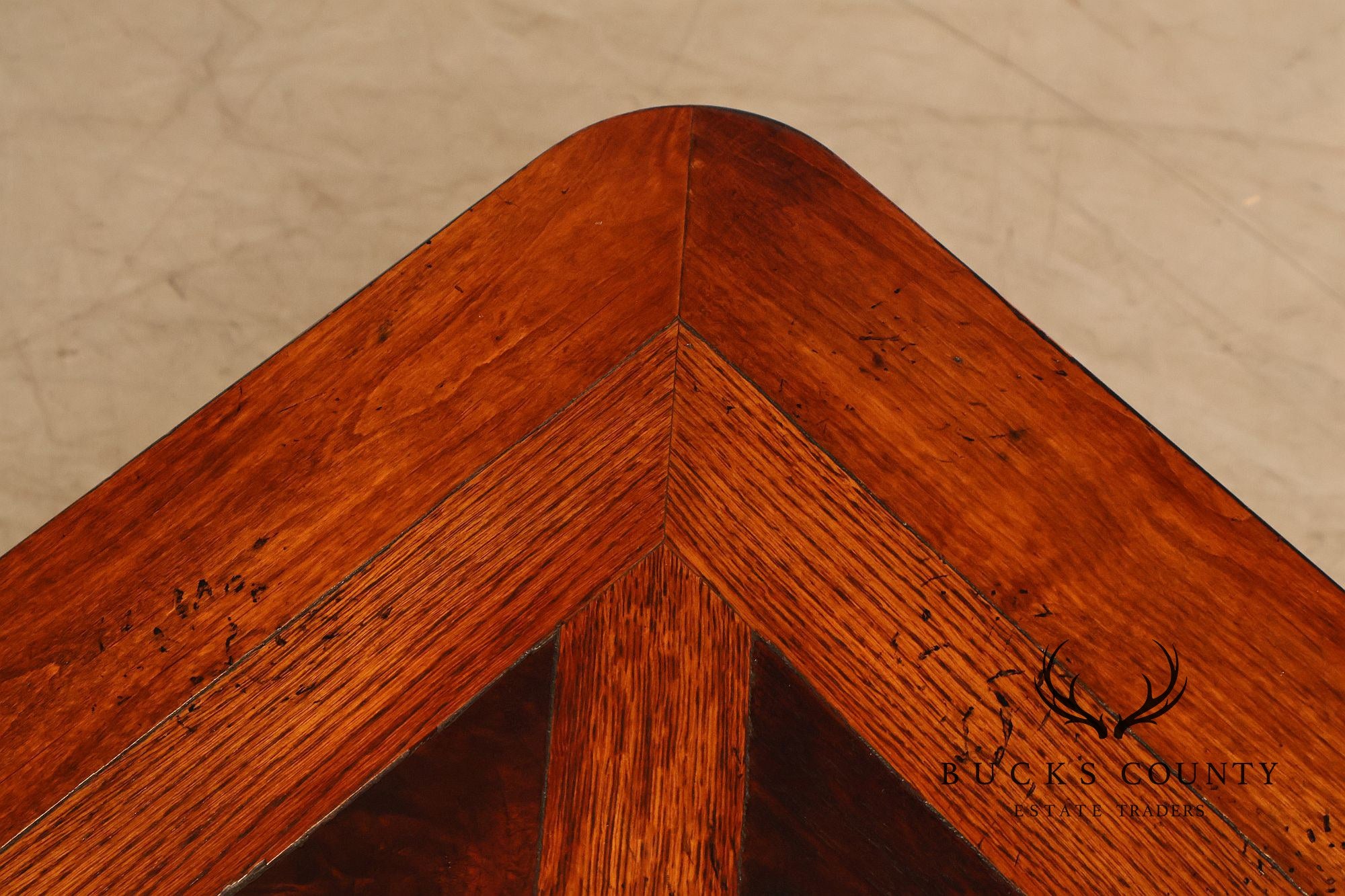 Henredon French Provincial Style Parquetry Top Expandable Dining Table