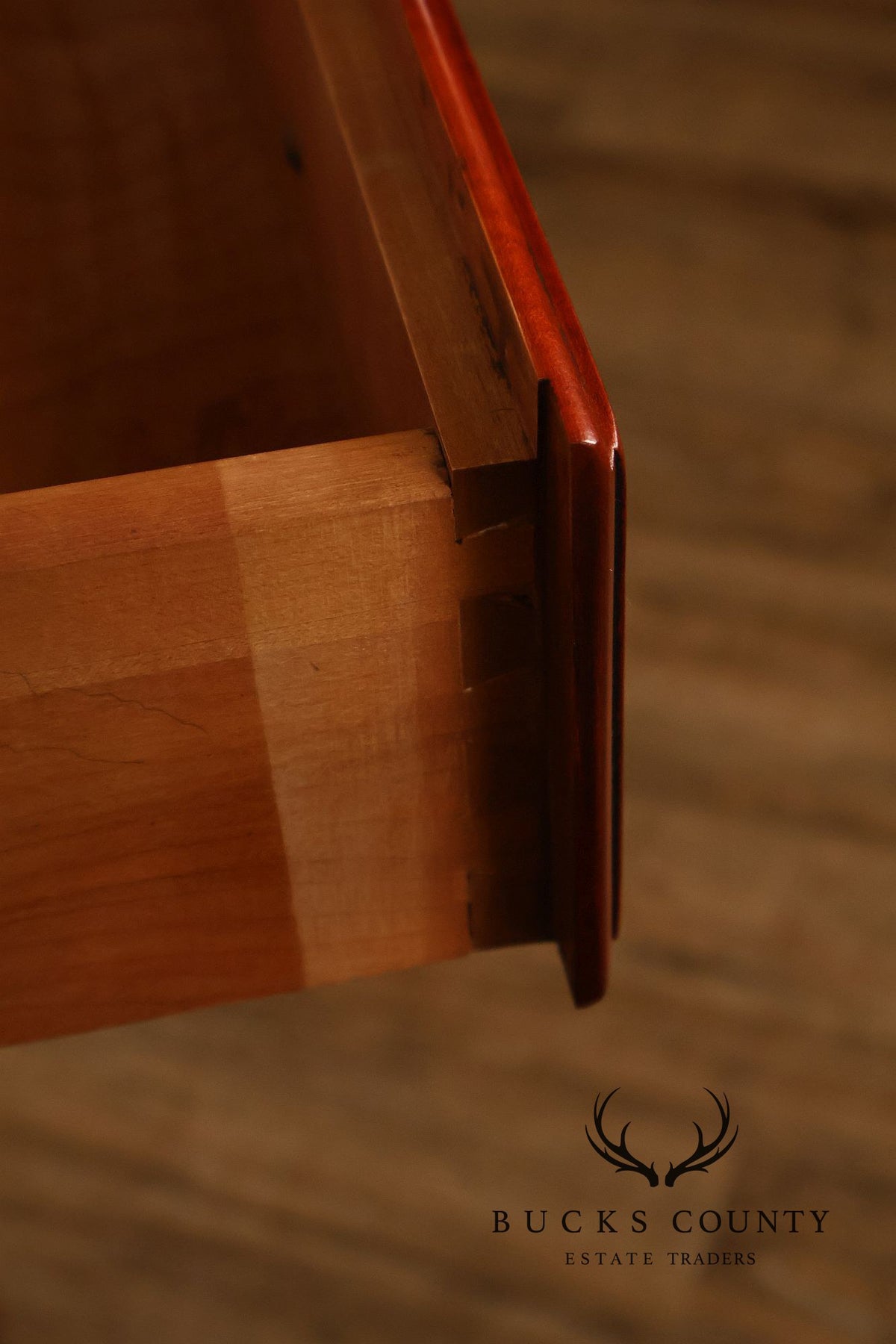 Traditional Maple One-Drawer Open Shelf Nightstand