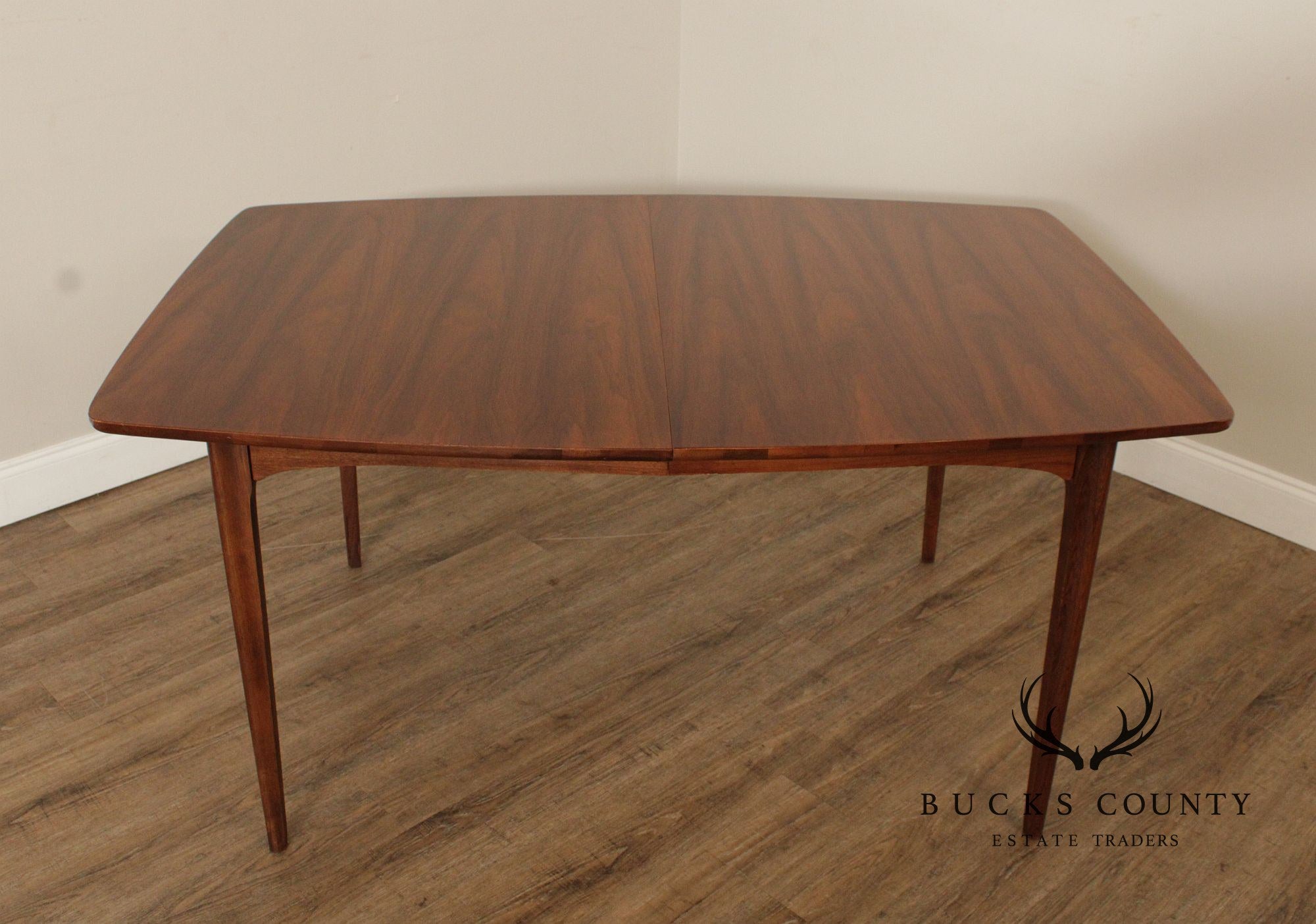 Kent Coffey Perspecta Mid Century Modern Walnut Extendable Dining Table