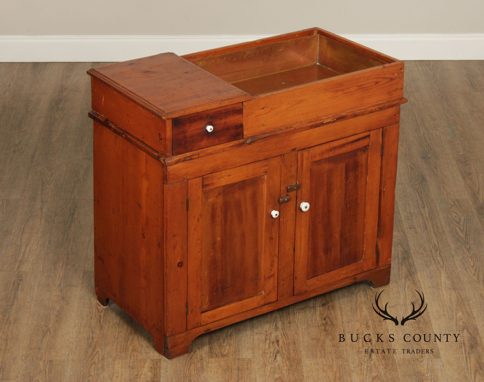 Antique Farmhouse Pine Dry Sink