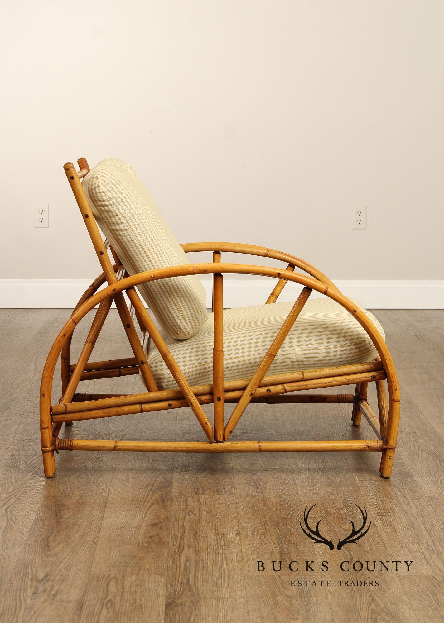 Vintage Bent Bamboo Lounge Armchair