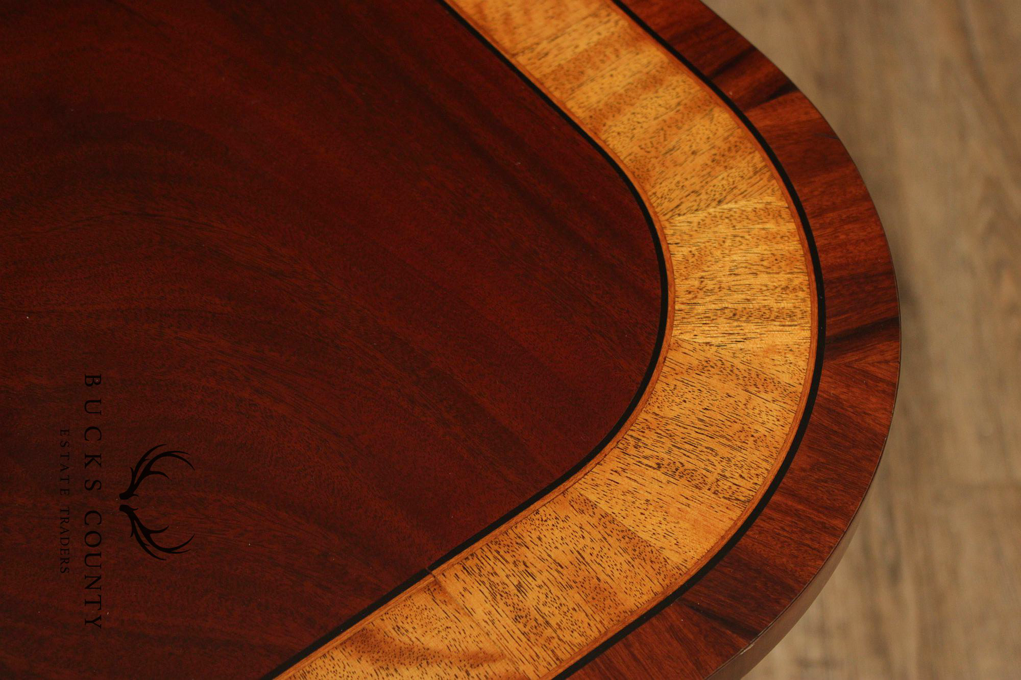 Henredon Natchez Mahogany Double Pedestal Dining Table With Three Leaves