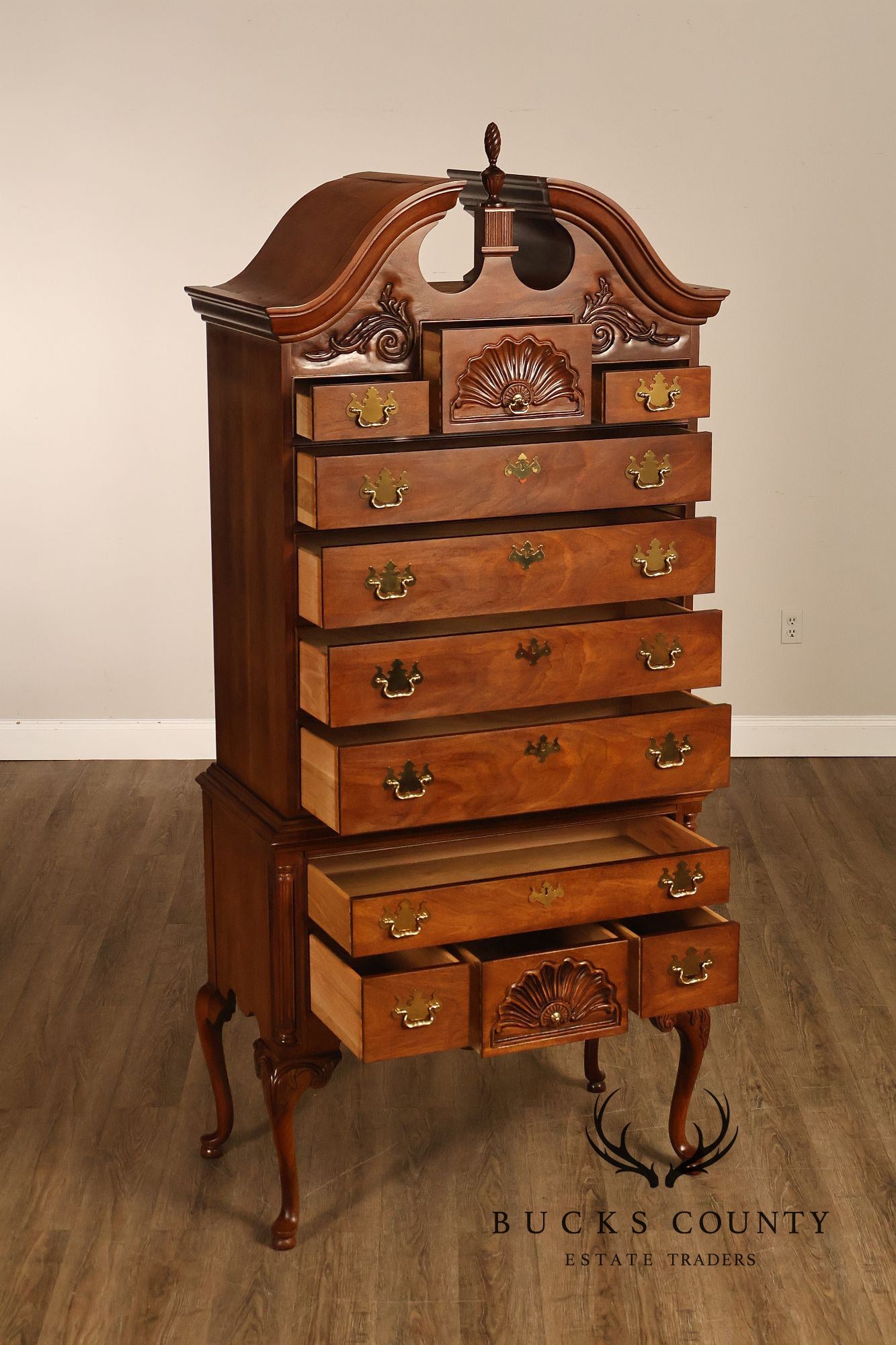 Thomasville 'The Mahogany Collection' Carved Highboy
