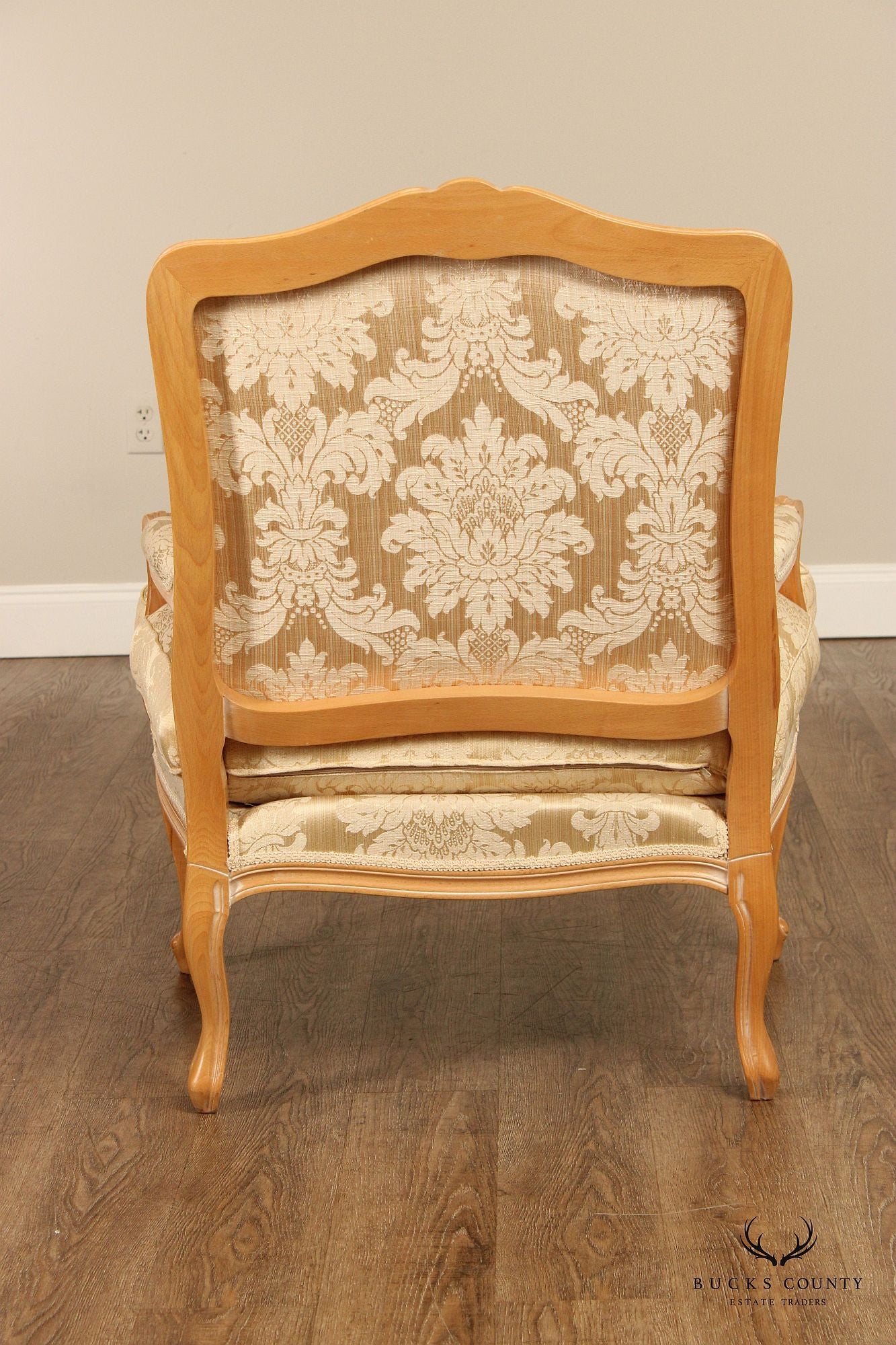 French Louis XV Style Custom Upholstered Fauteuil Armchair