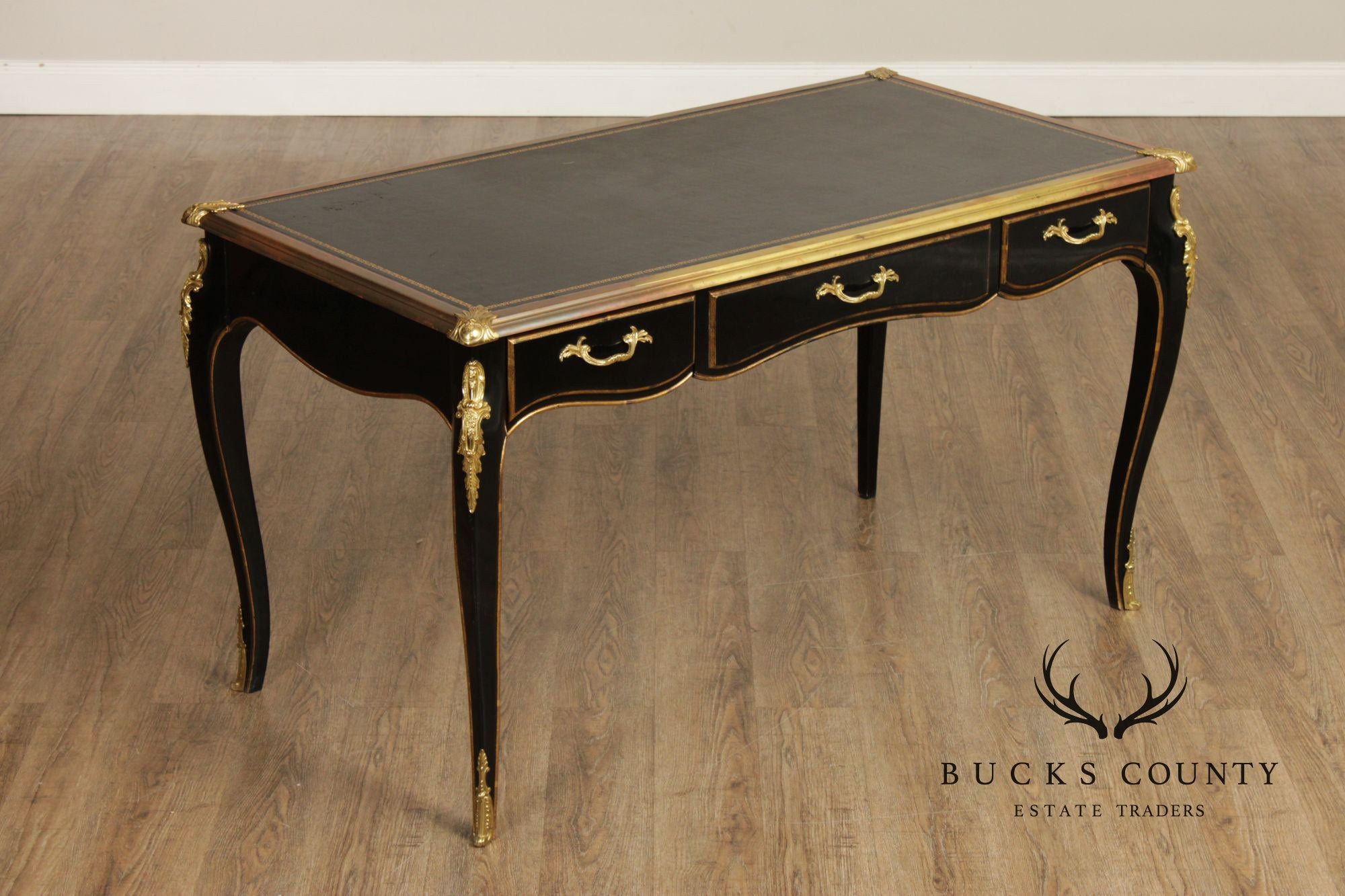 Baker Furniture Napoleon II Style Leather Top Writing Desk