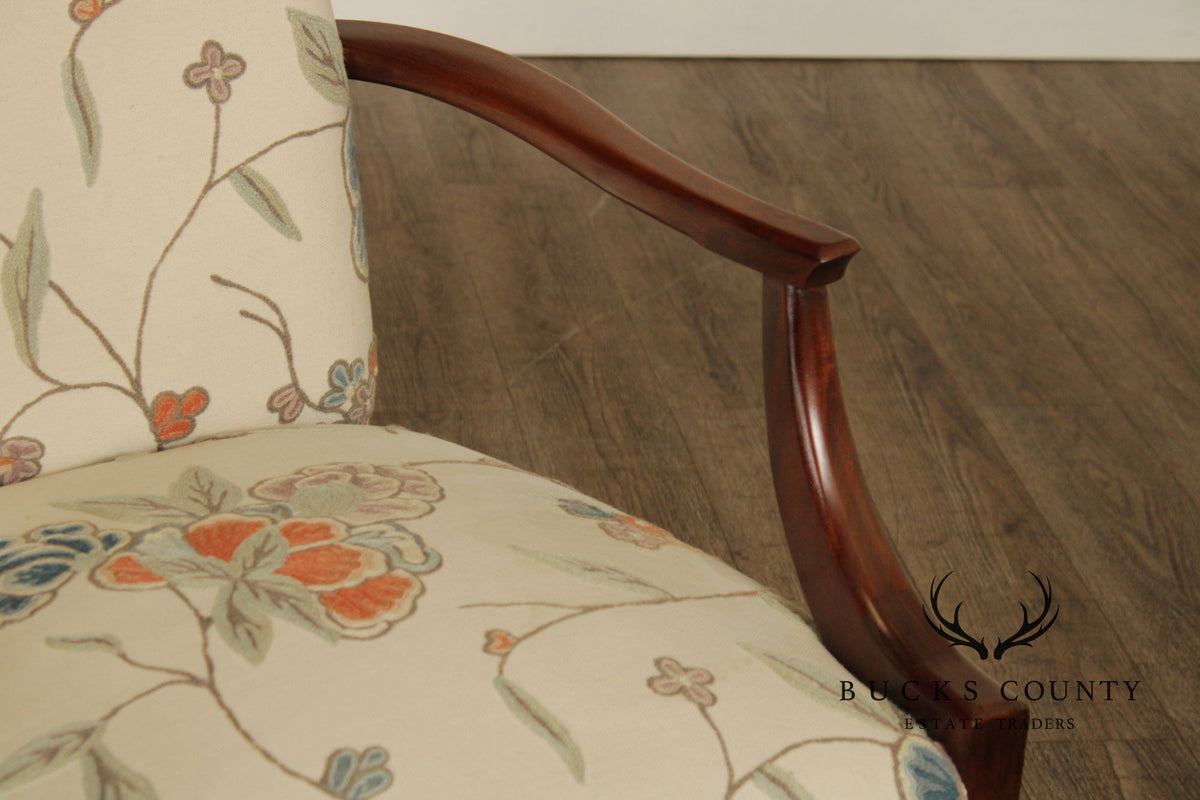 Statesville Ross Traditional Upholstered Pair of Lolling Chairs