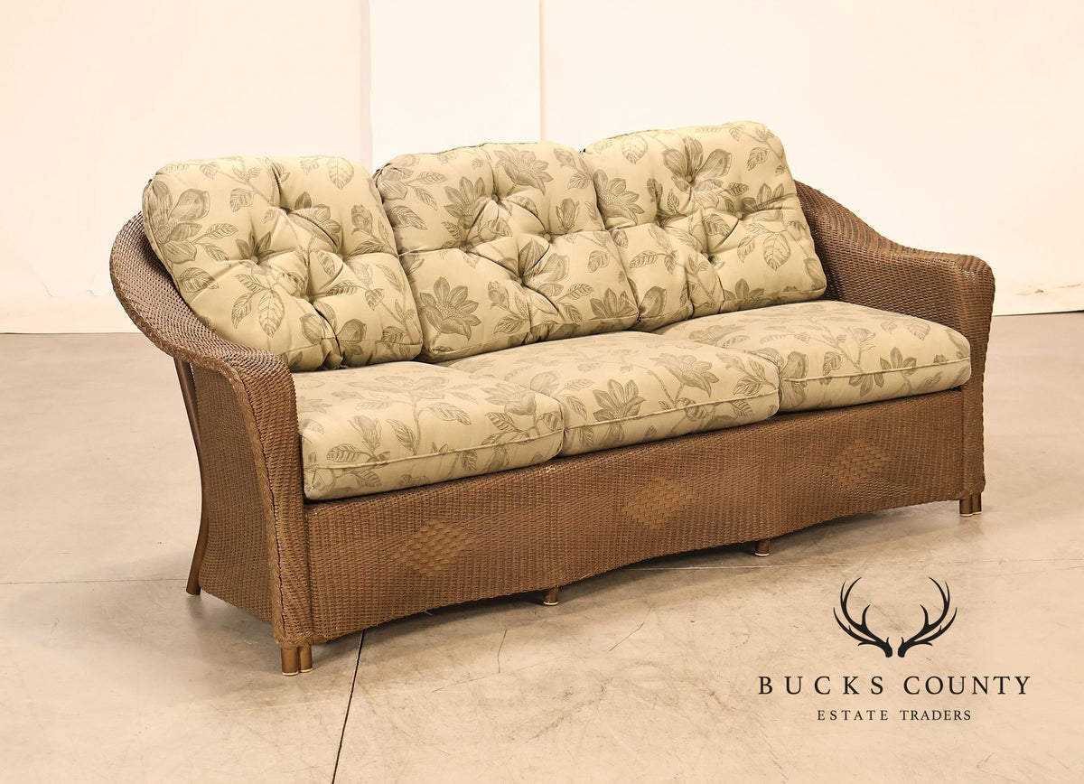 Lloyd Flanders Reflections All-Weather Lloyd Loom Wicker Sofa