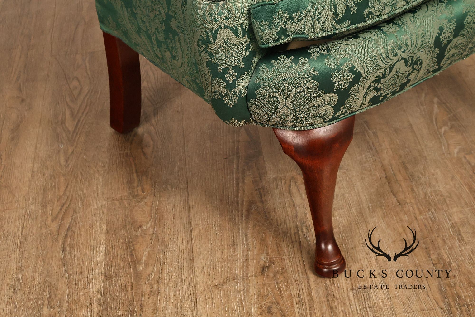 Highland House Queen Anne Style Pair Of Wingback Chairs