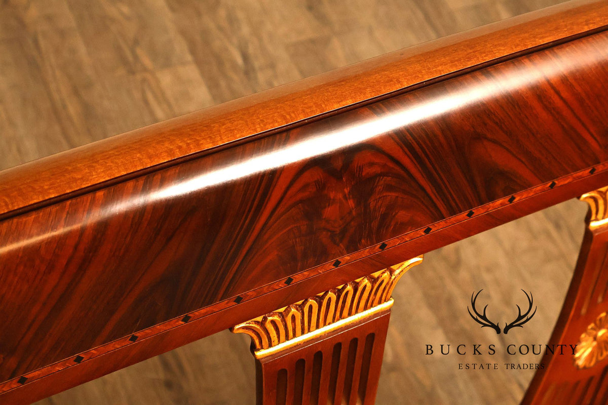 Neoclassical Style Mahogany And Gilt Upholstered Settee