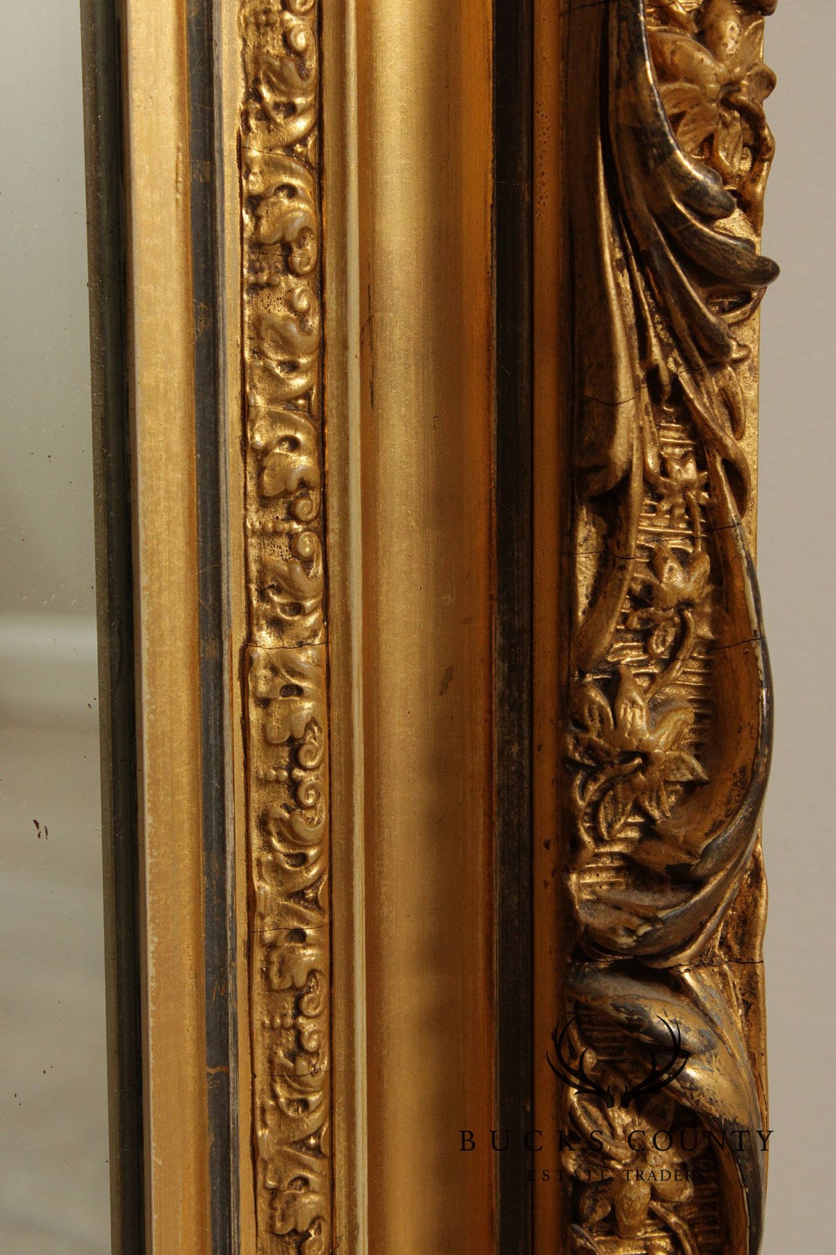 C. A. Greenig Antique Rococo Style Giltwood Wall Mirror