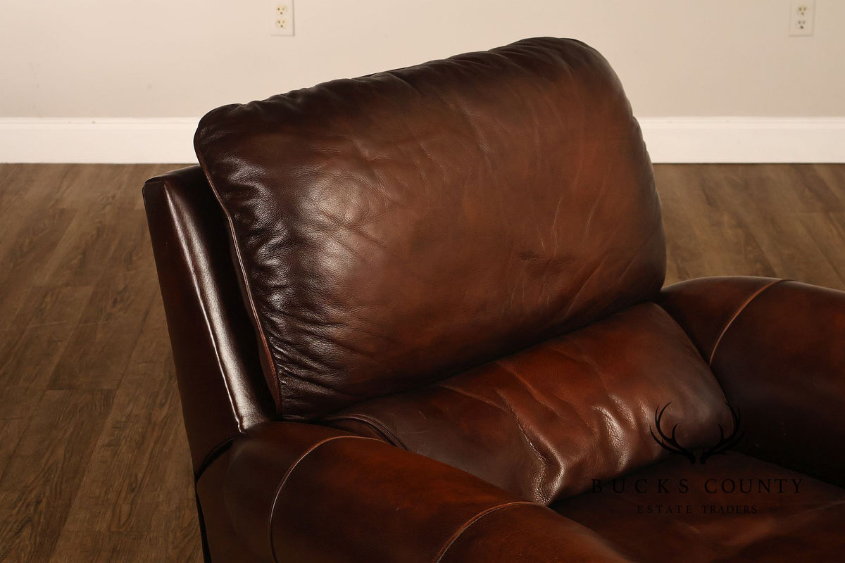 Traditional Brown Reclining Club Chair