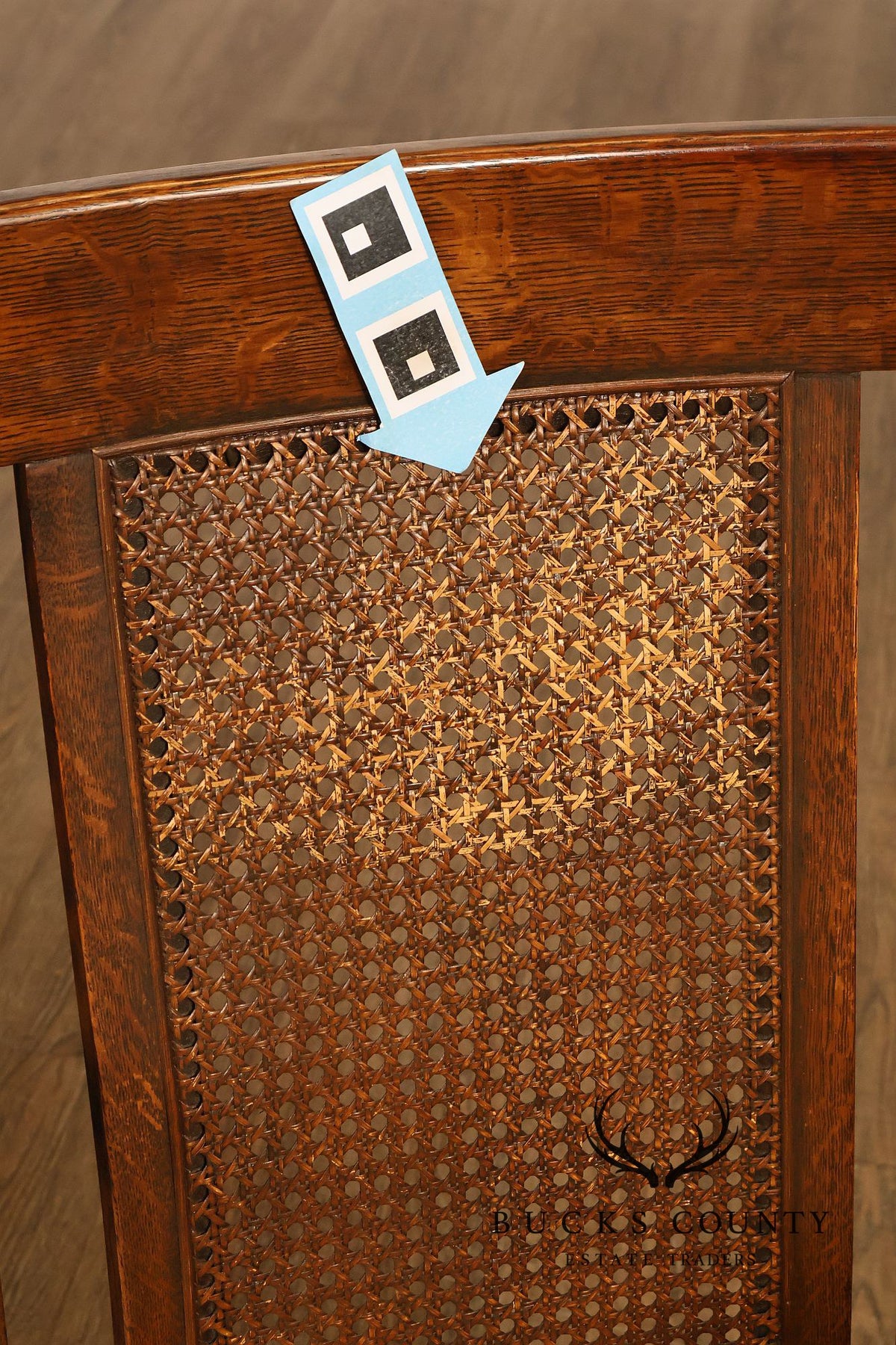 Rittercraft Arts & Crafts Cane Back Oak Armchair