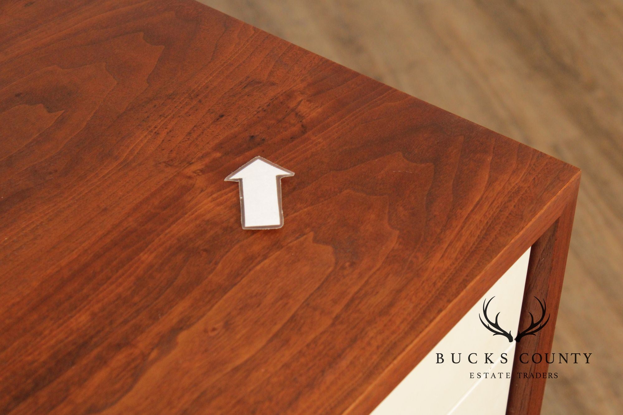 Mid Century Modern White Lacquered Tall Chest