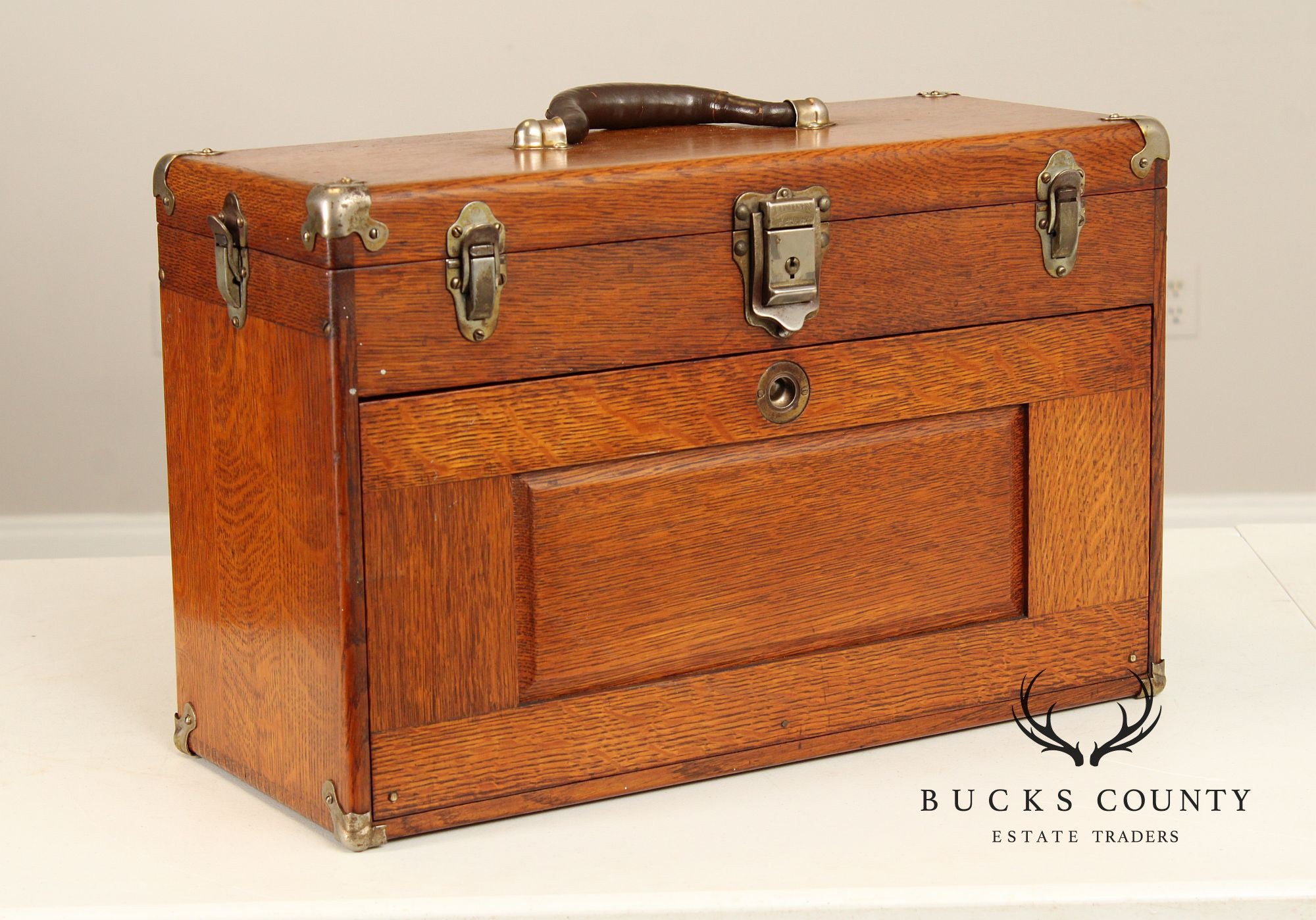 Vintage Oak Union Machinist's Tool Chest