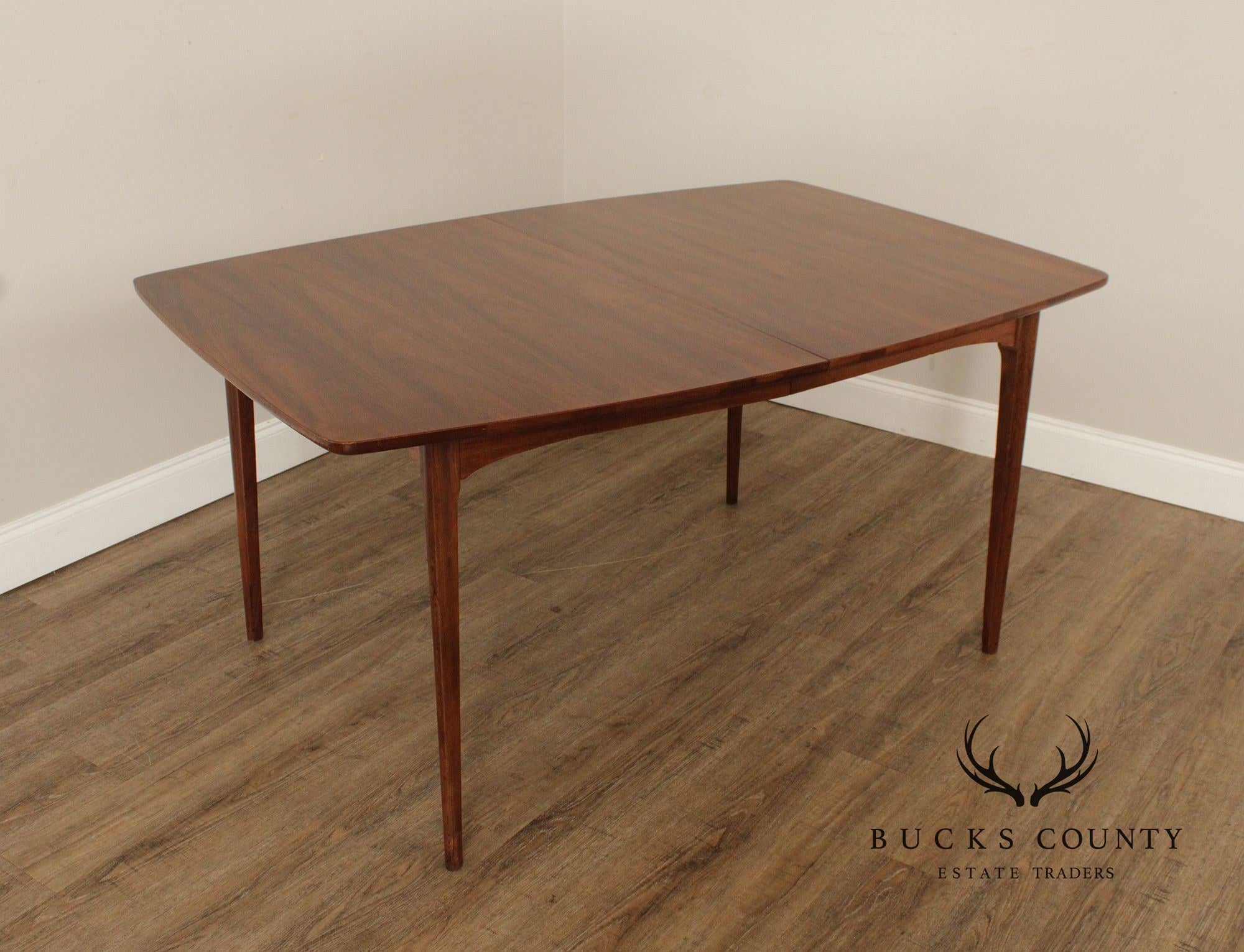 Kent Coffey Perspecta Mid Century Modern Walnut Extendable Dining Table