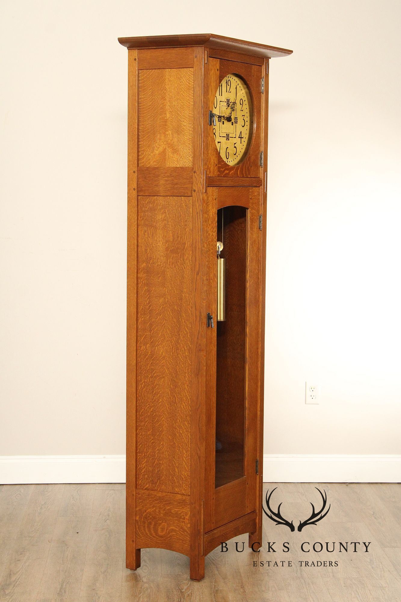 Stickley Mission Collection Oak Grandfather Clock