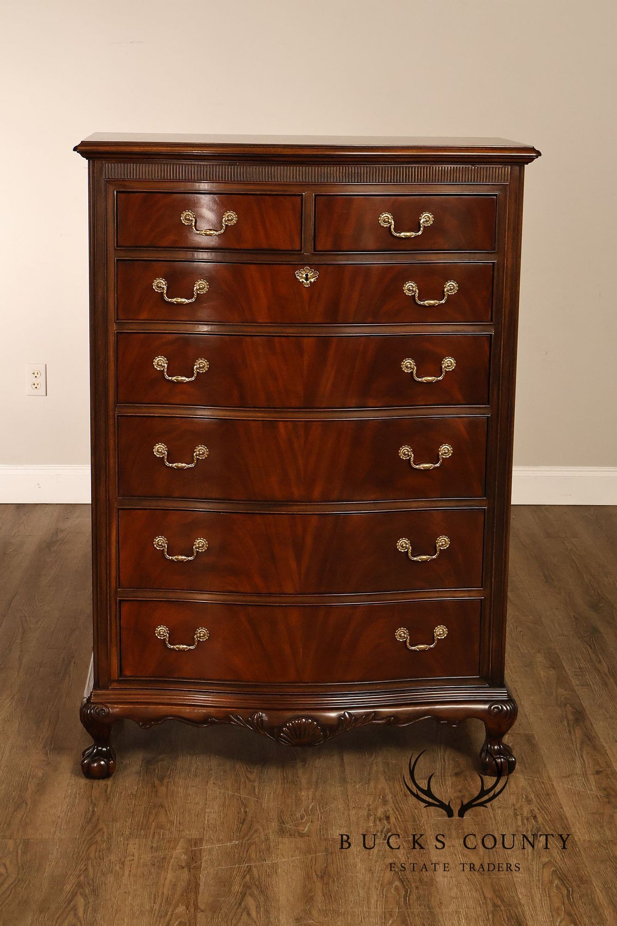 Drexel Heritage Heirlooms Collection Mahogany Tall Chest of Drawers