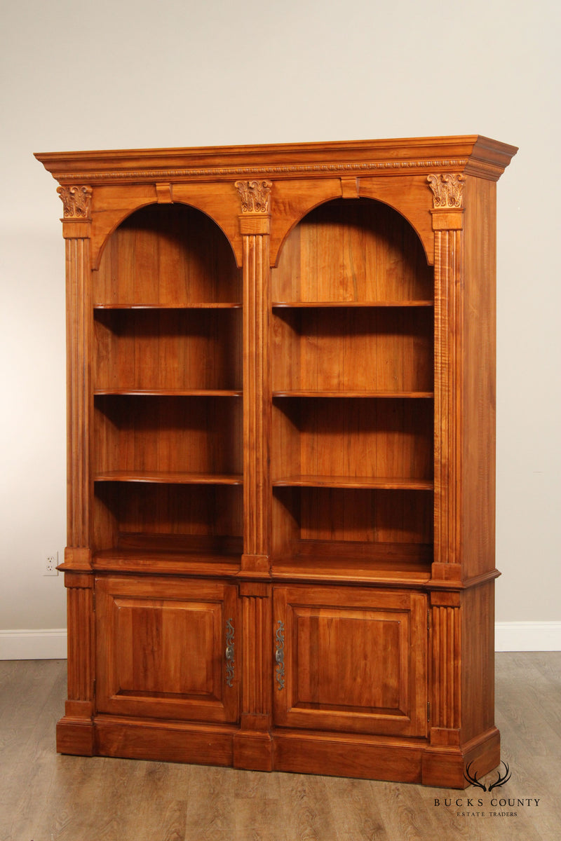 Ethan Allen Legacy Collection Maple Double Arch Bookcase