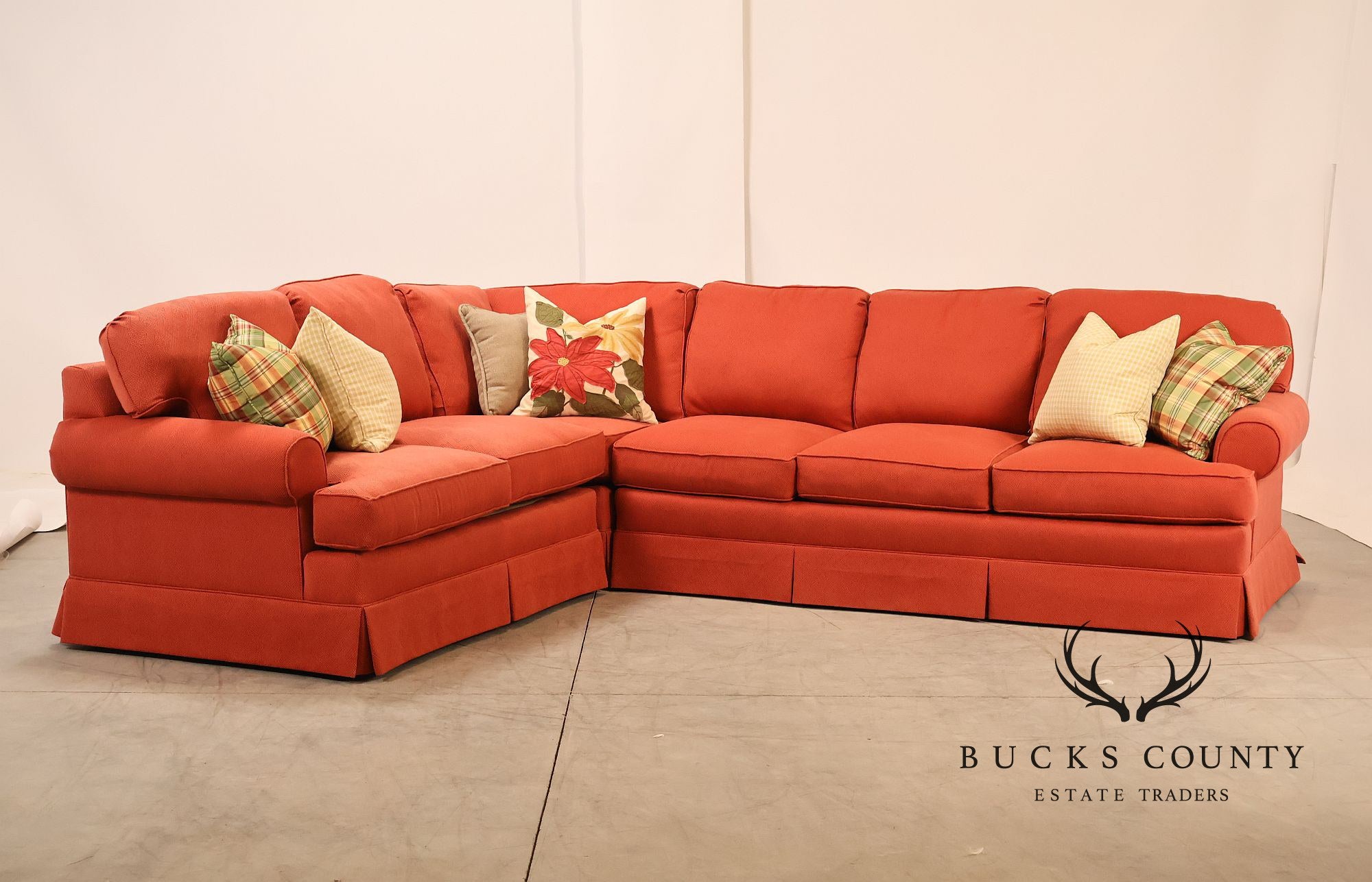 Miles Talbott Left-Facing Custom Upholstered Sectional Sofa