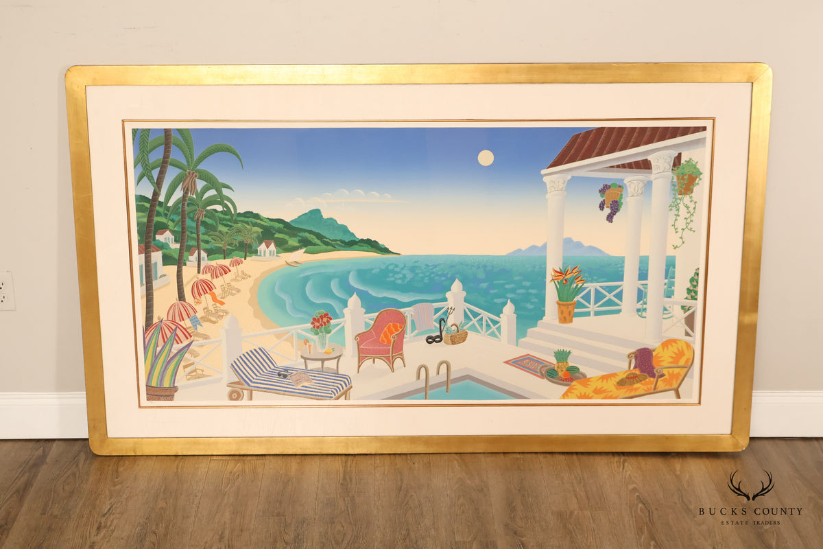 Thomas McKnight Limited Edition Lithograph, 'Crescent Bay'