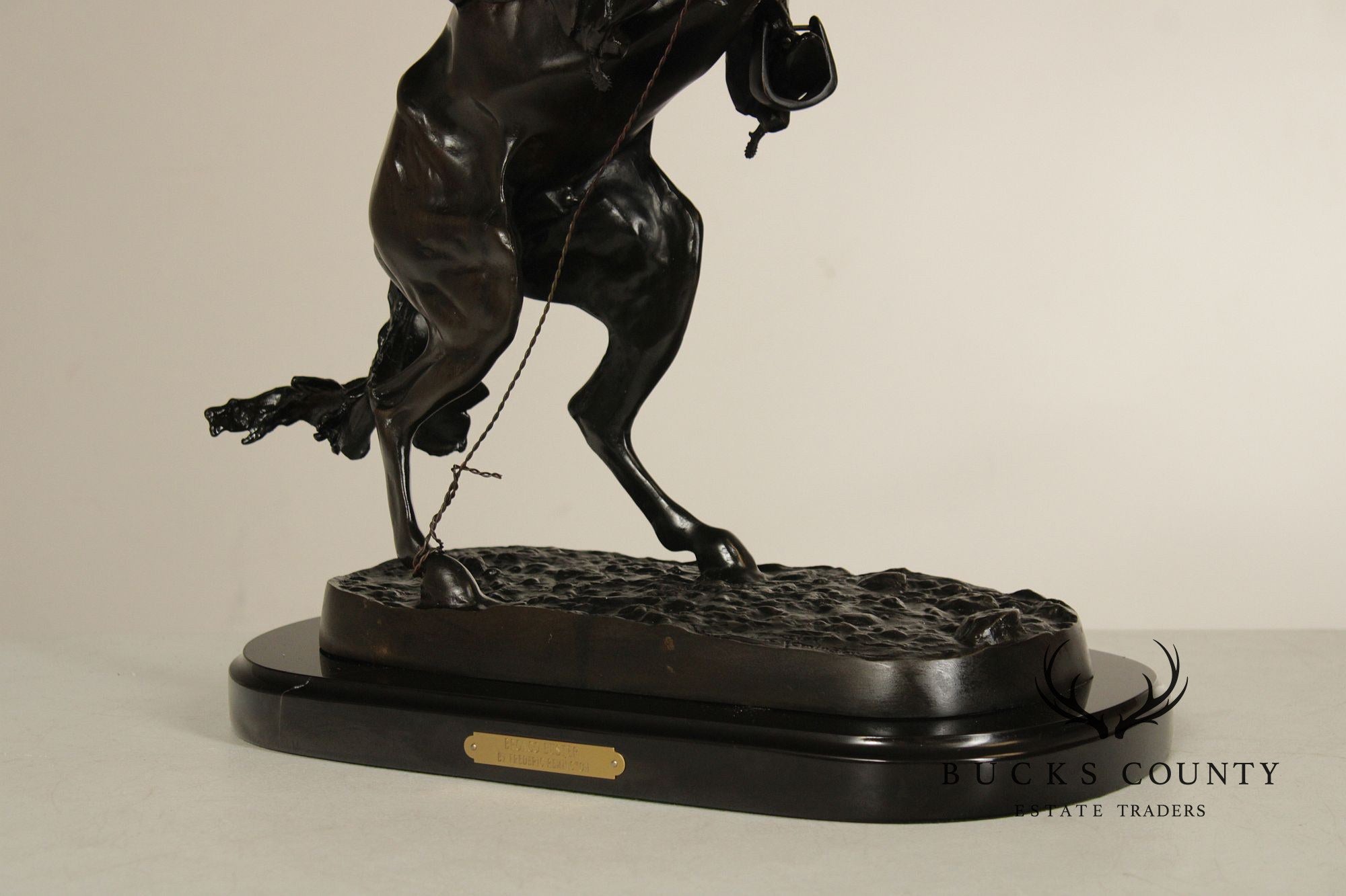 Frederic Remington Bronze Statue, 'Bronco Buster'