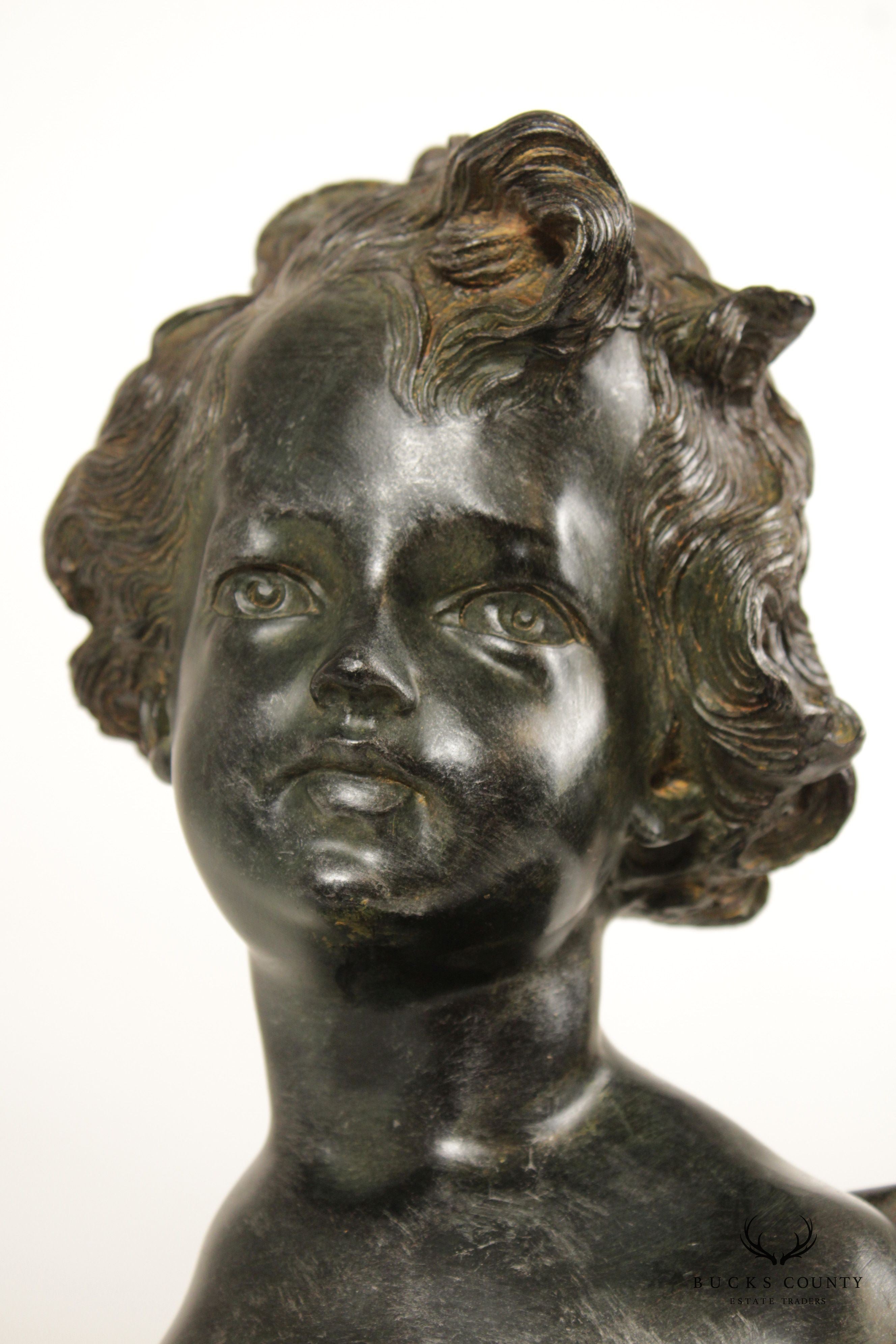 Vintage Classical Style Bronzed Bust Statue