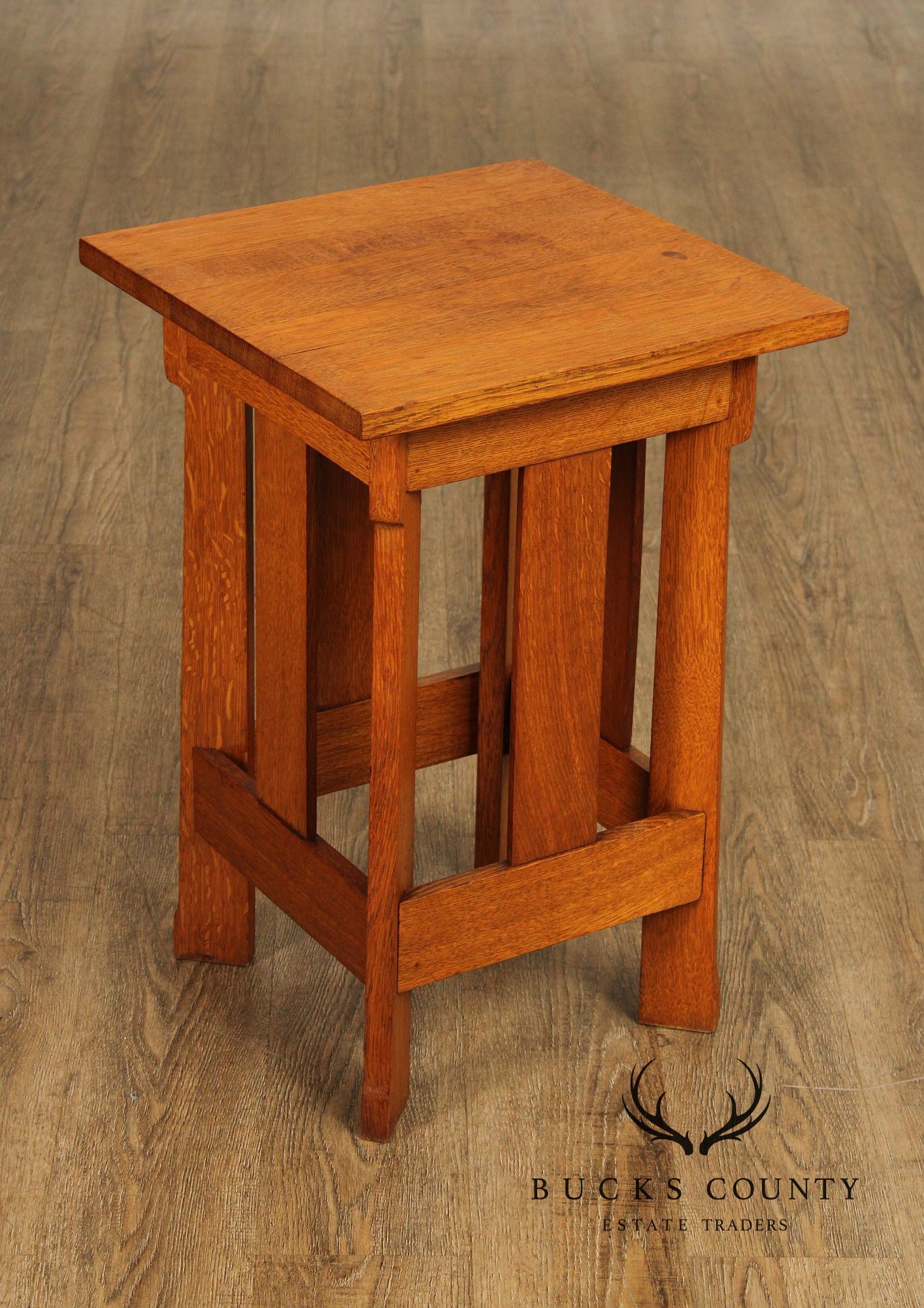 Stickley Brothers Antique Mission Oak Tabouret