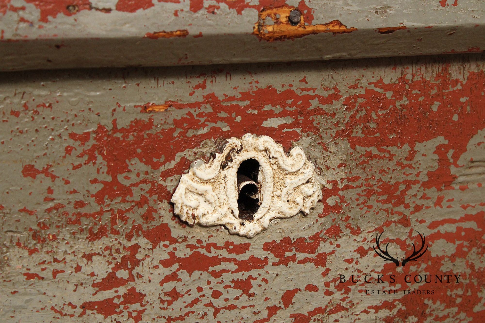 Antique Swedish Painted Pine Blanket Chest